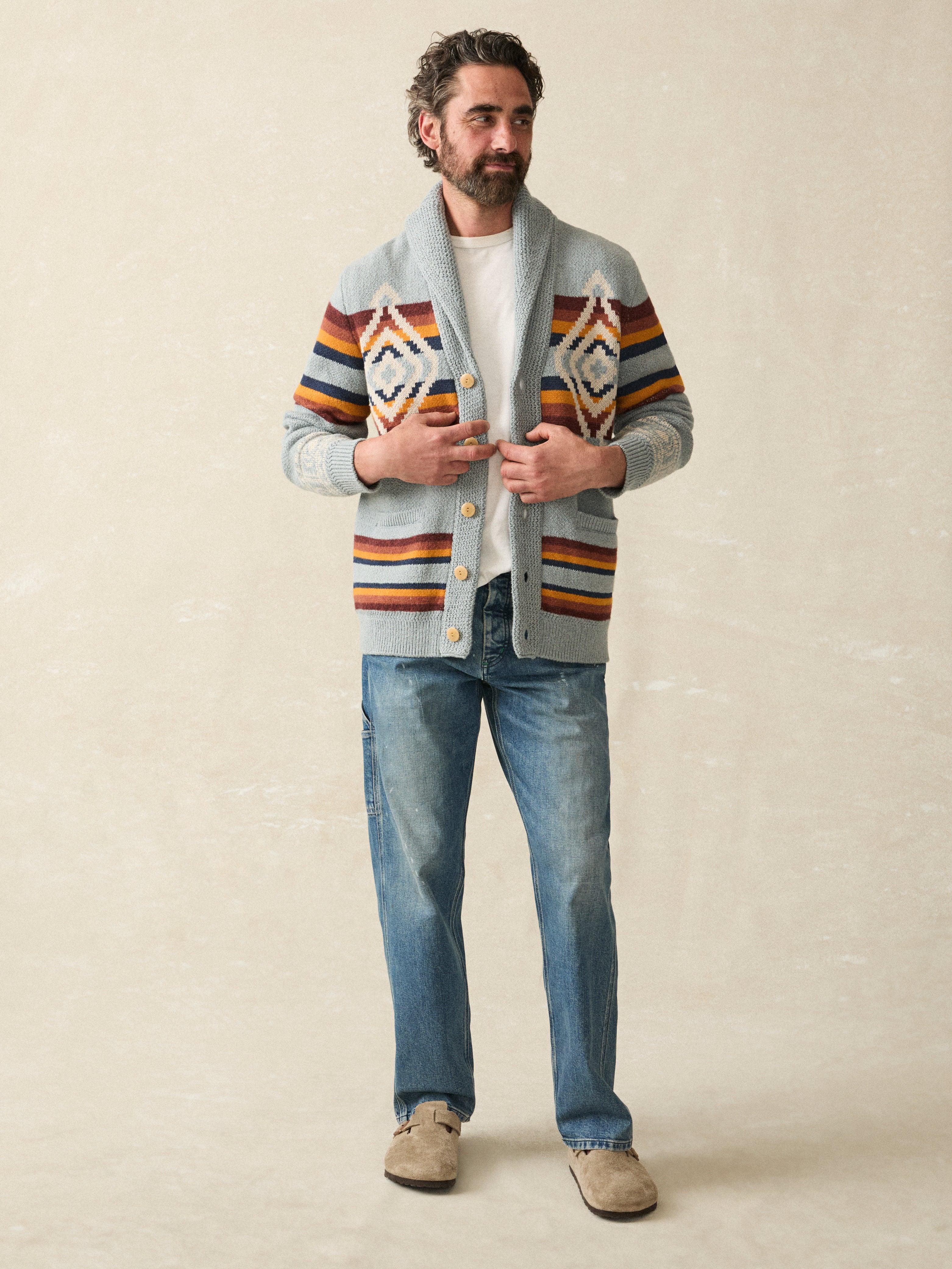 Steven Paul Judd Cardigan Sweater - Mountain River Ombre