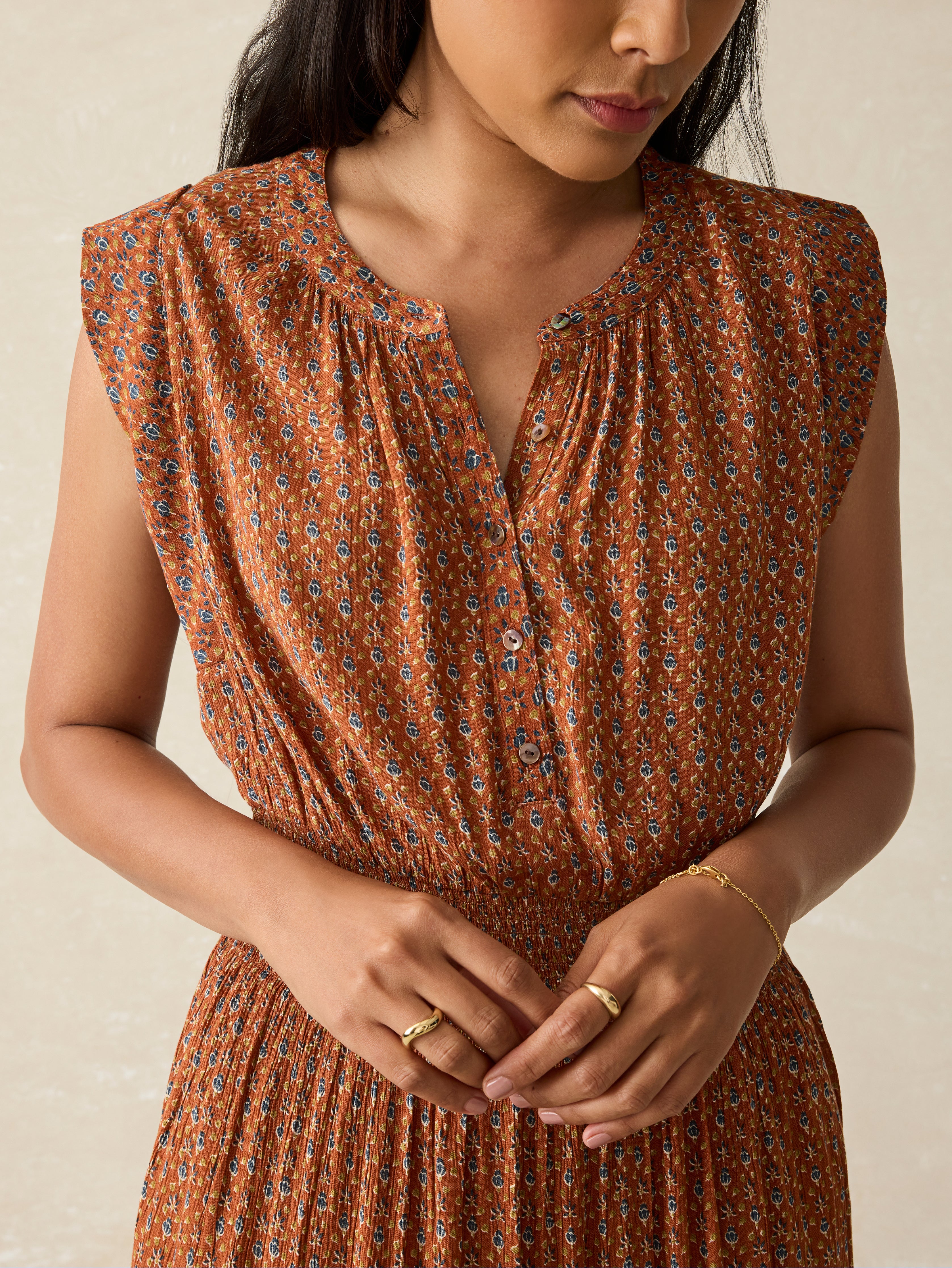 Woodstock Midi Dress - Chestnut Blossom