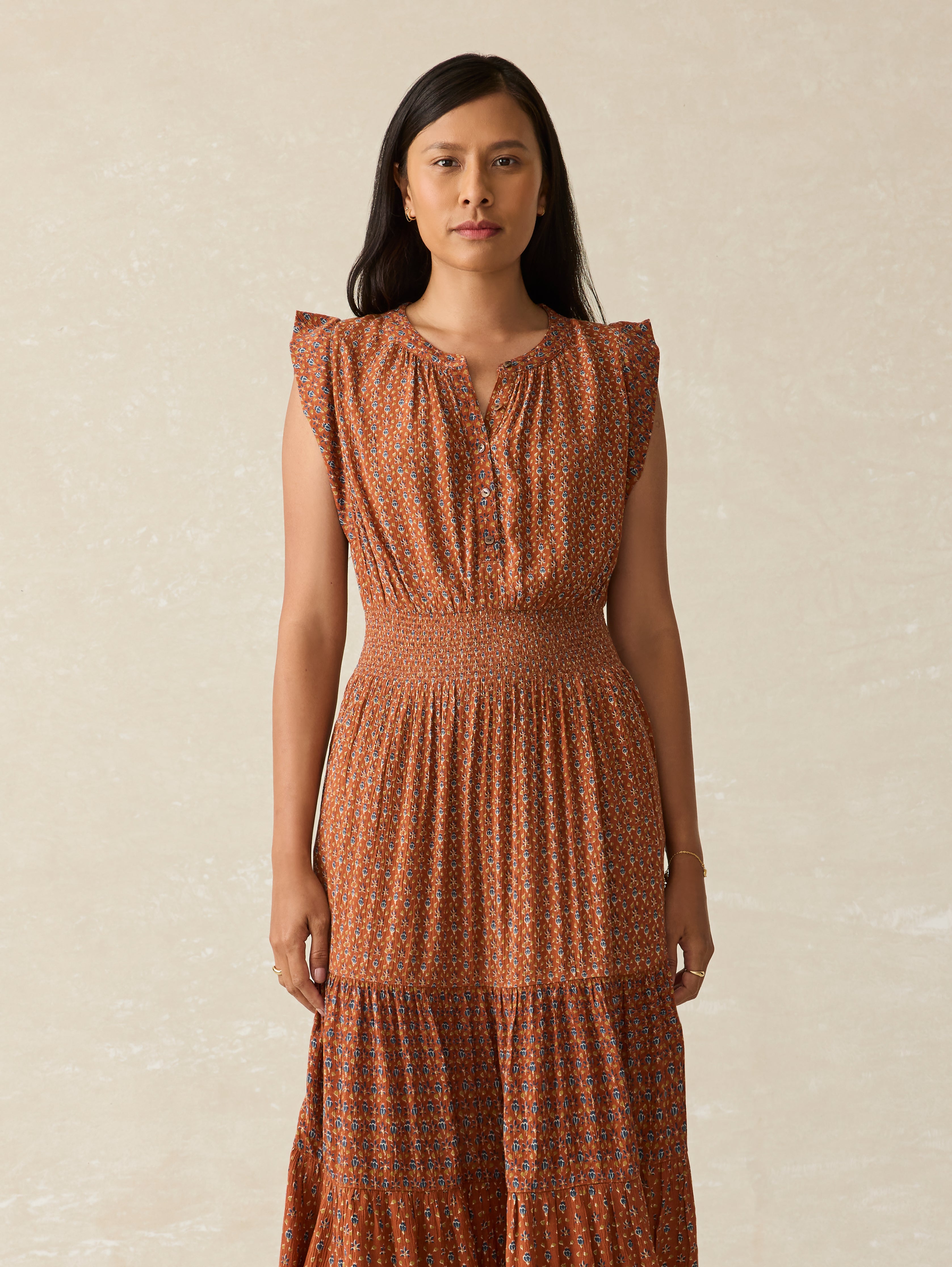 Woodstock Midi Dress - Chestnut Blossom