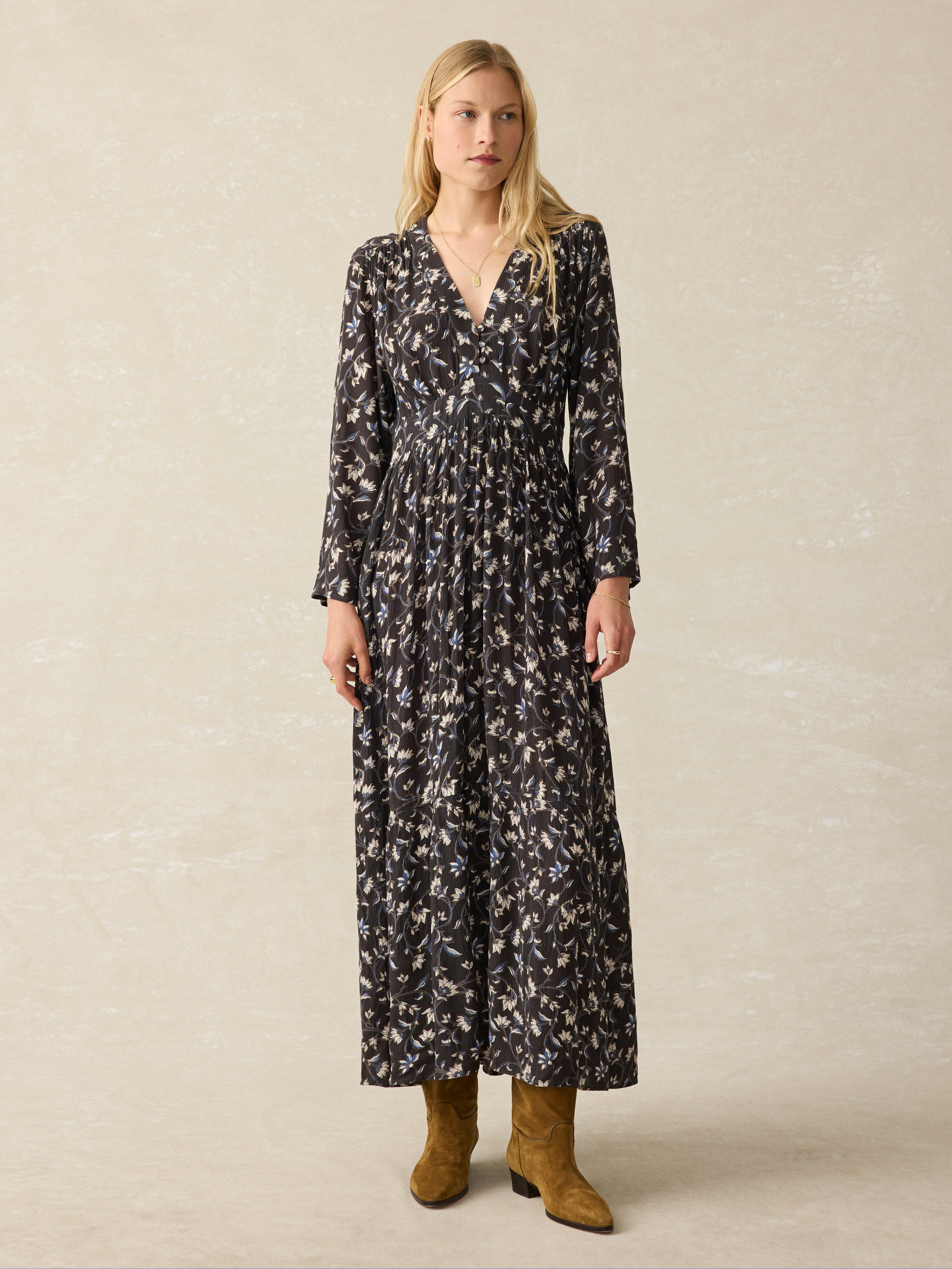 Dakota Dress - Blue Jasmine Floral