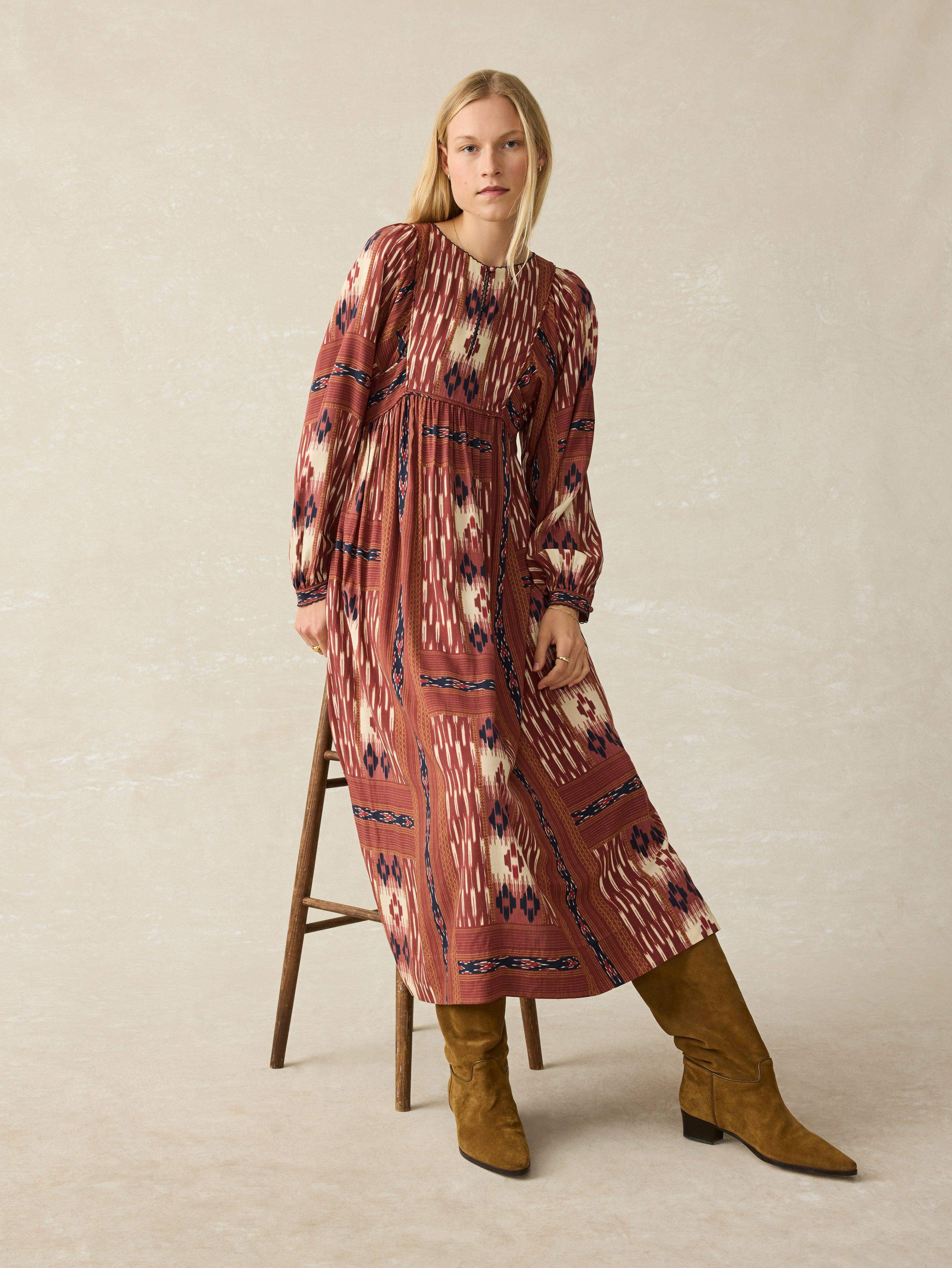 Stevie Dress - Issa Patchwork Ikat