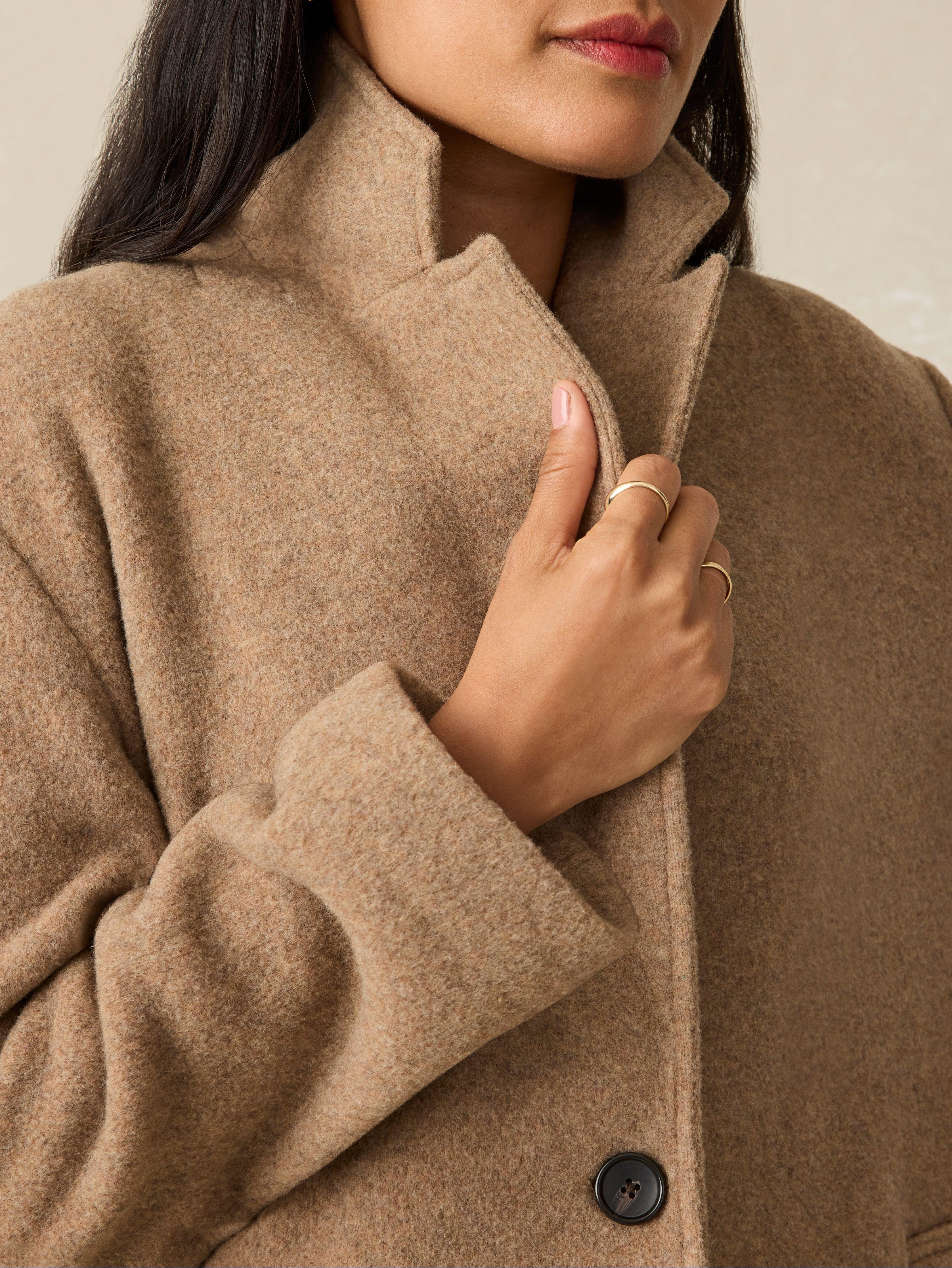 The Atlantic Knit Coat - Cappuccino