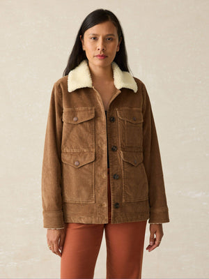 Doug Good Feather Corduroy Jacket - Cord Brown