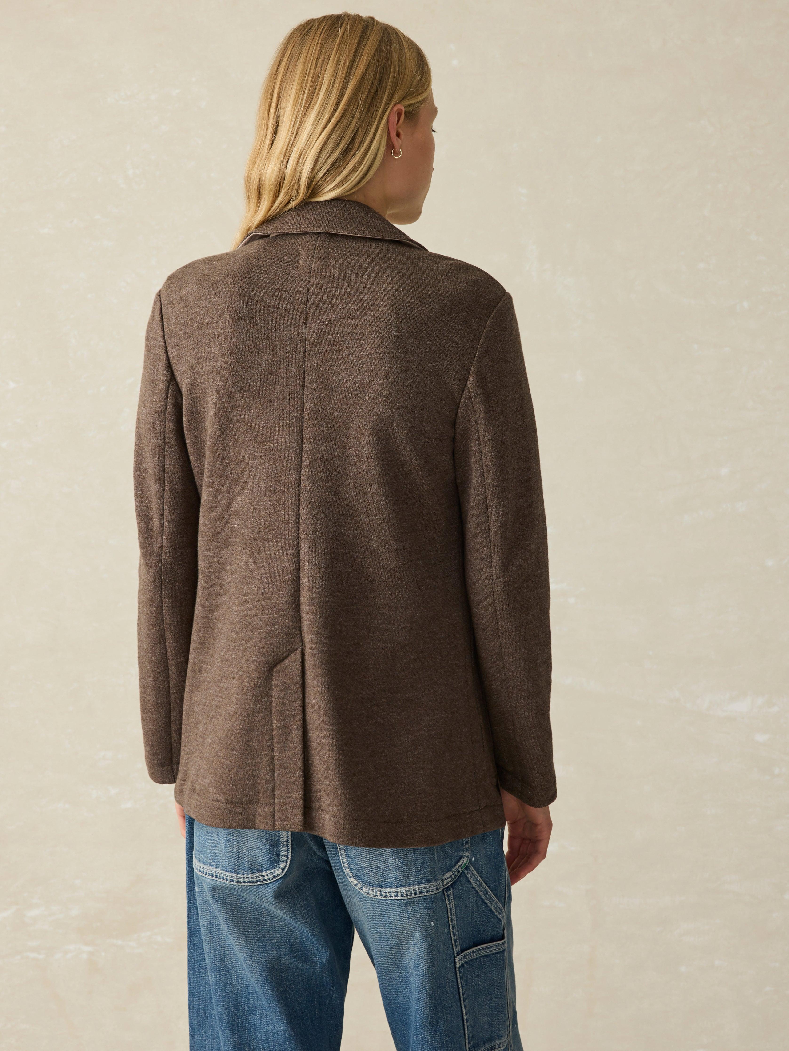 Inlet Knit Blazer - Deep Brown Heather