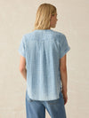 Dream Cotton Gauze Desmond Top - Light Indigo Wash