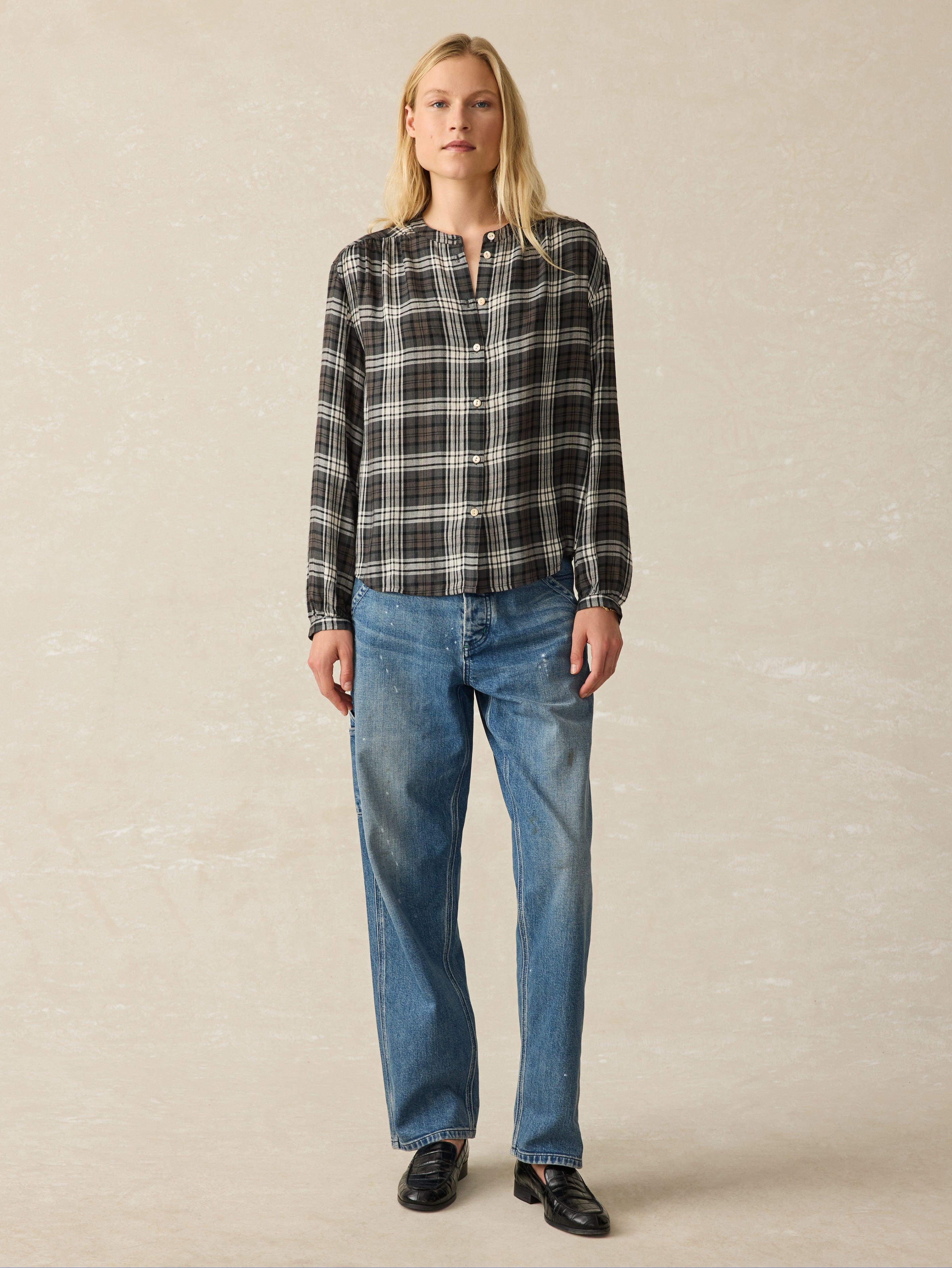 Drift Blouse - Timberwood Plaid