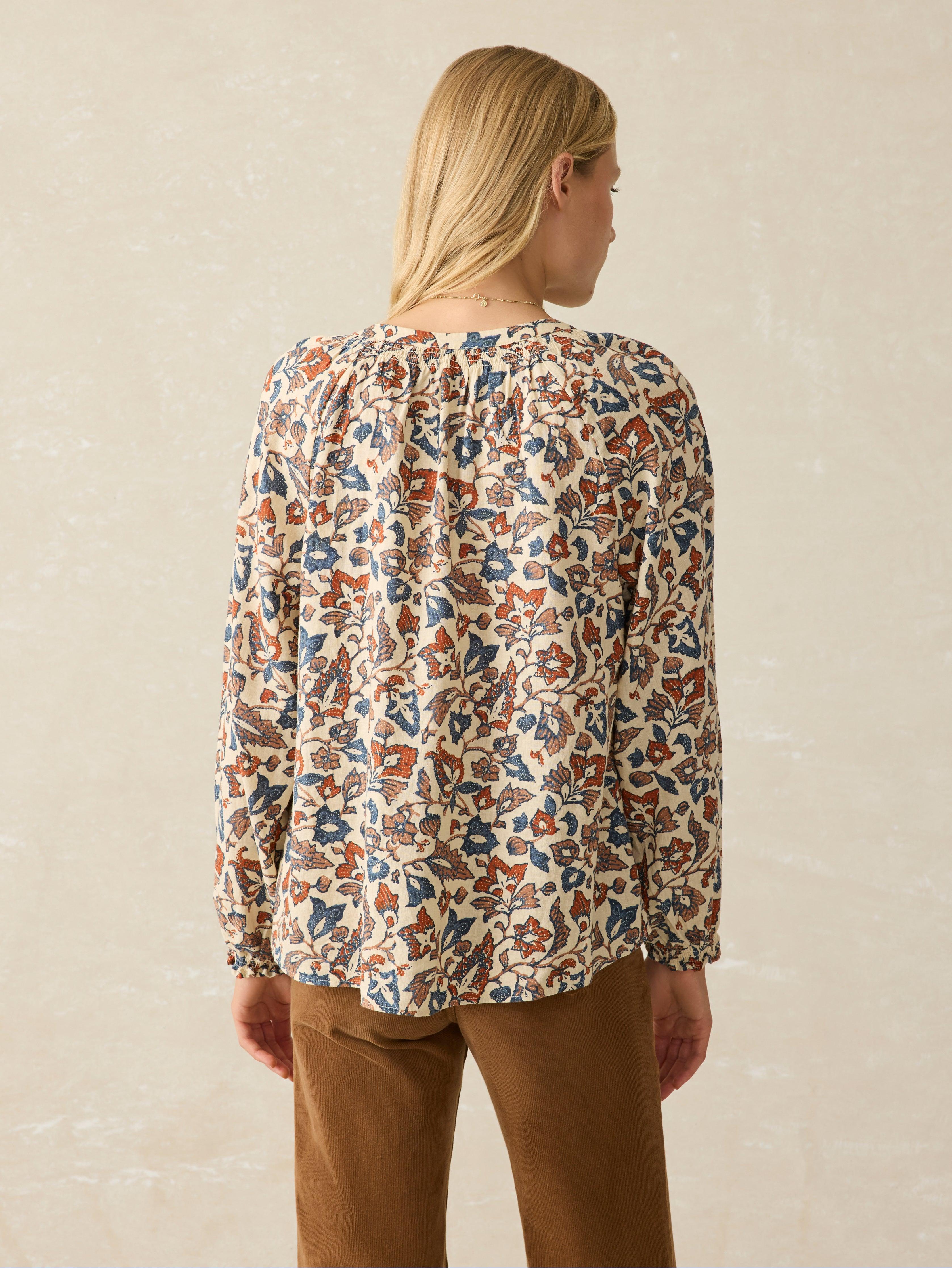 Odette Top - Ginger Maplewood Floral