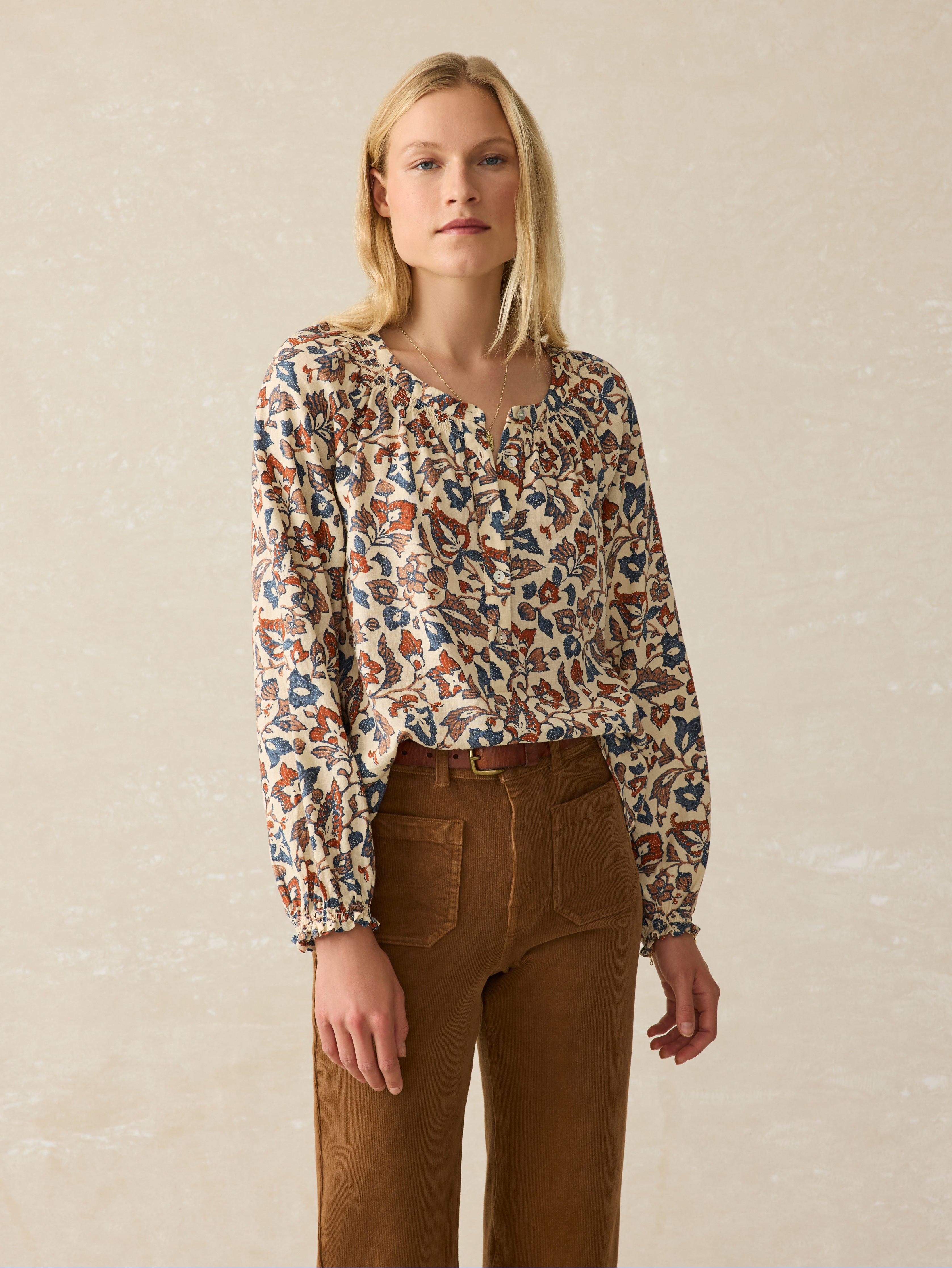 Odette Blouse - Ginger Maplewood Floral