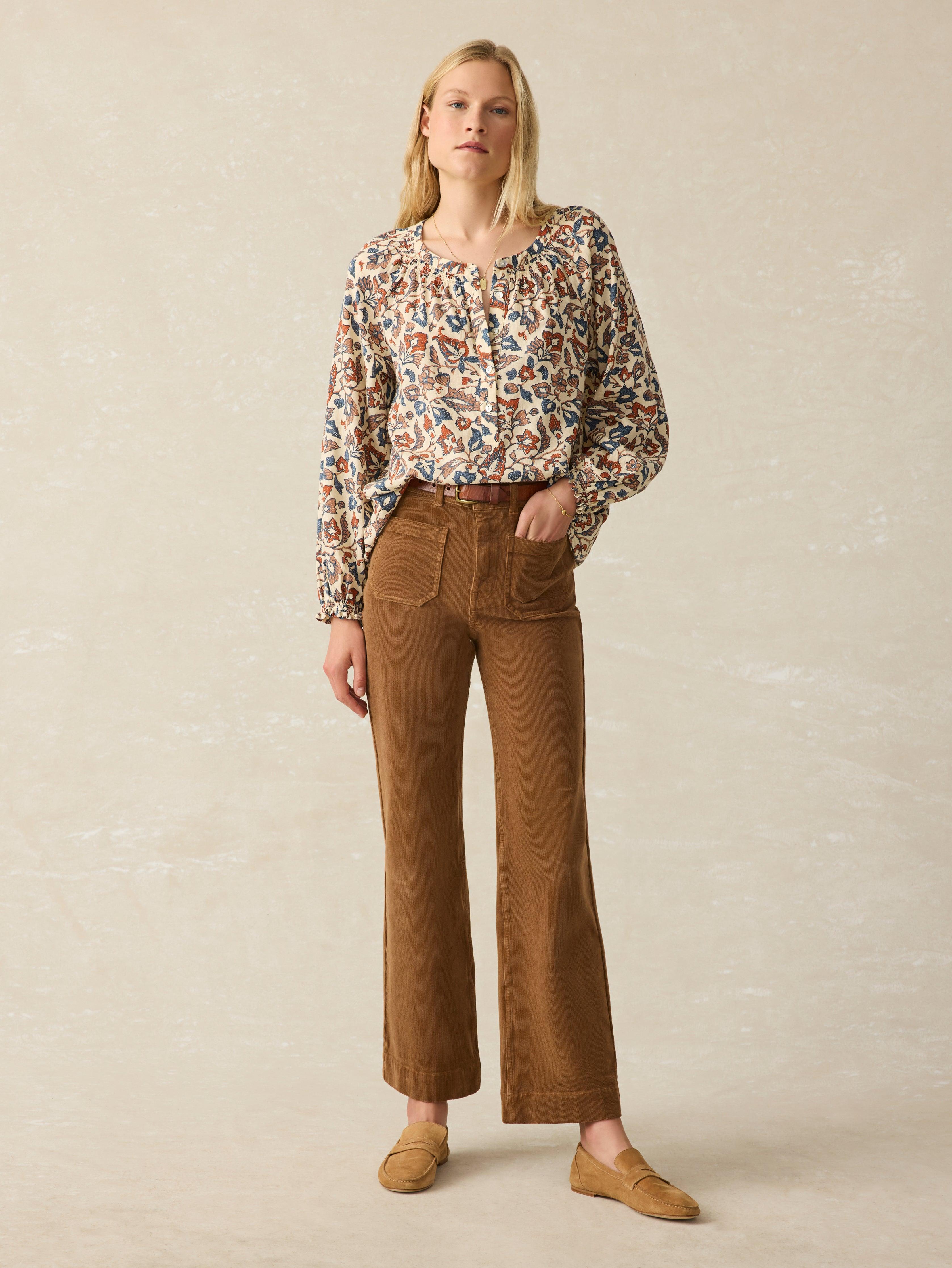 Odette Top - Ginger Maplewood Floral