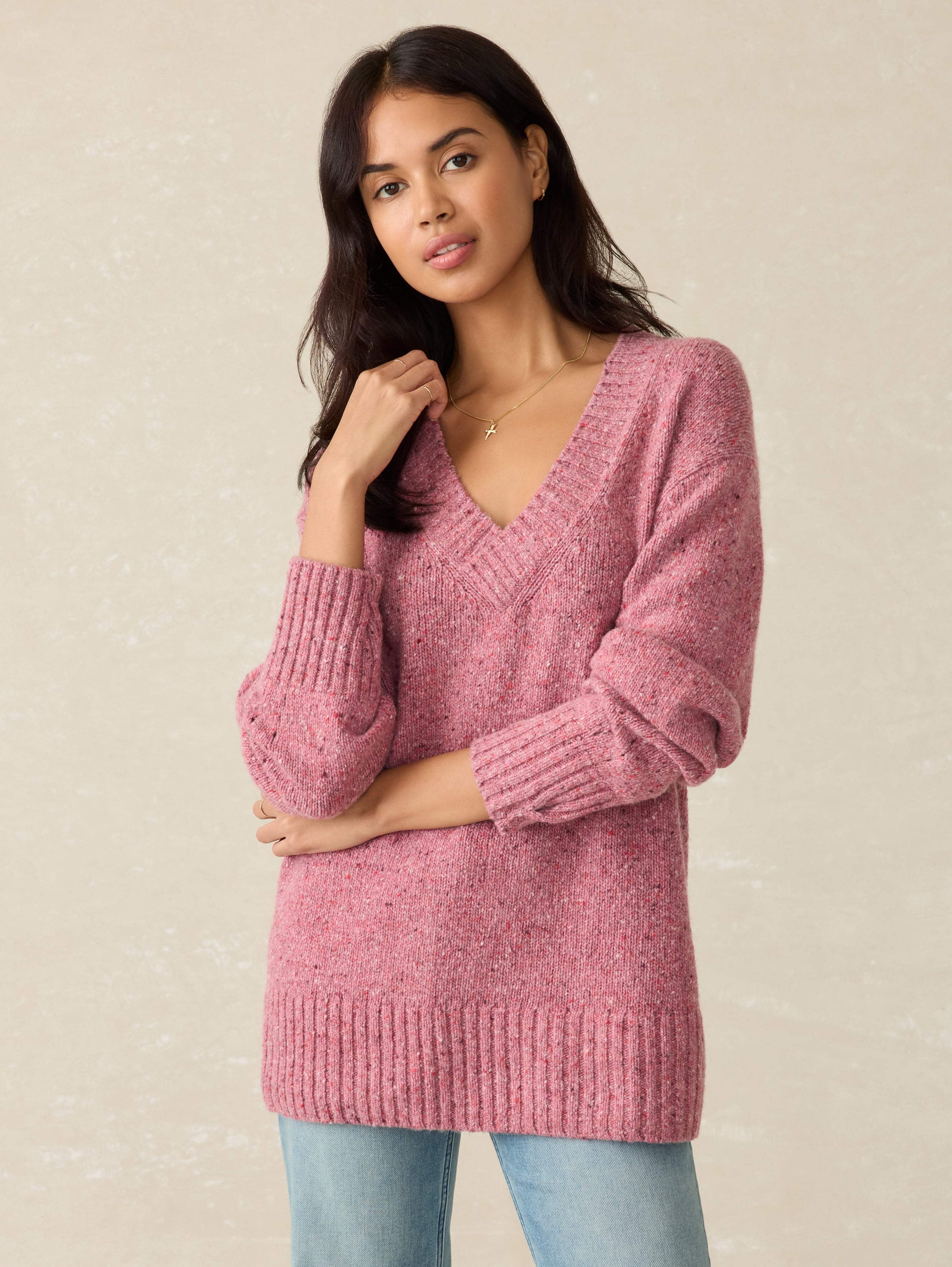 Faherty  Driftwood Donegal Sweater レディース Sweaters Oatcake Women's Faherty Driftwood Donegal Sweater | Zappos.com