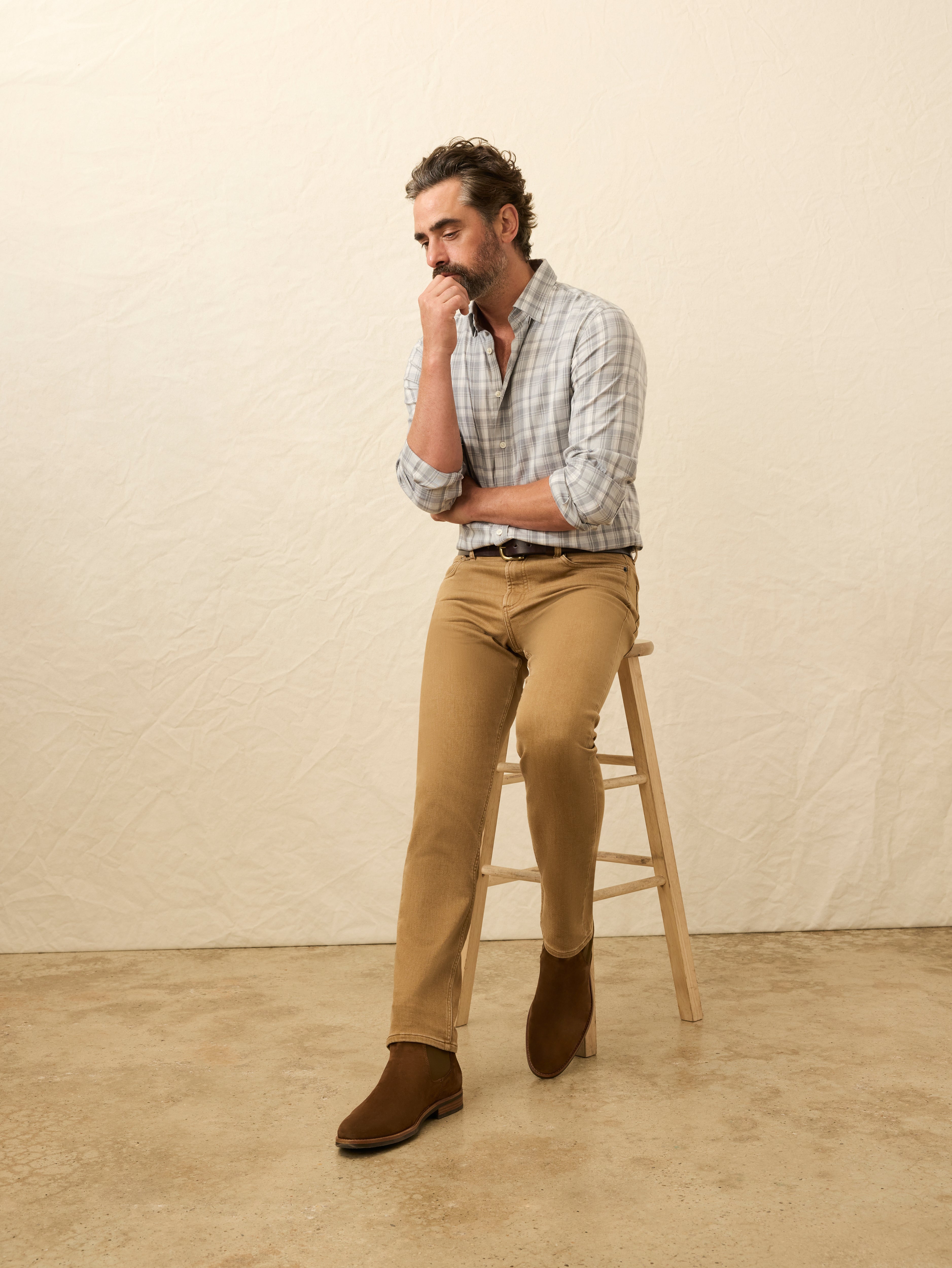 Stretch Terry 5-Pocket - Elk Brown