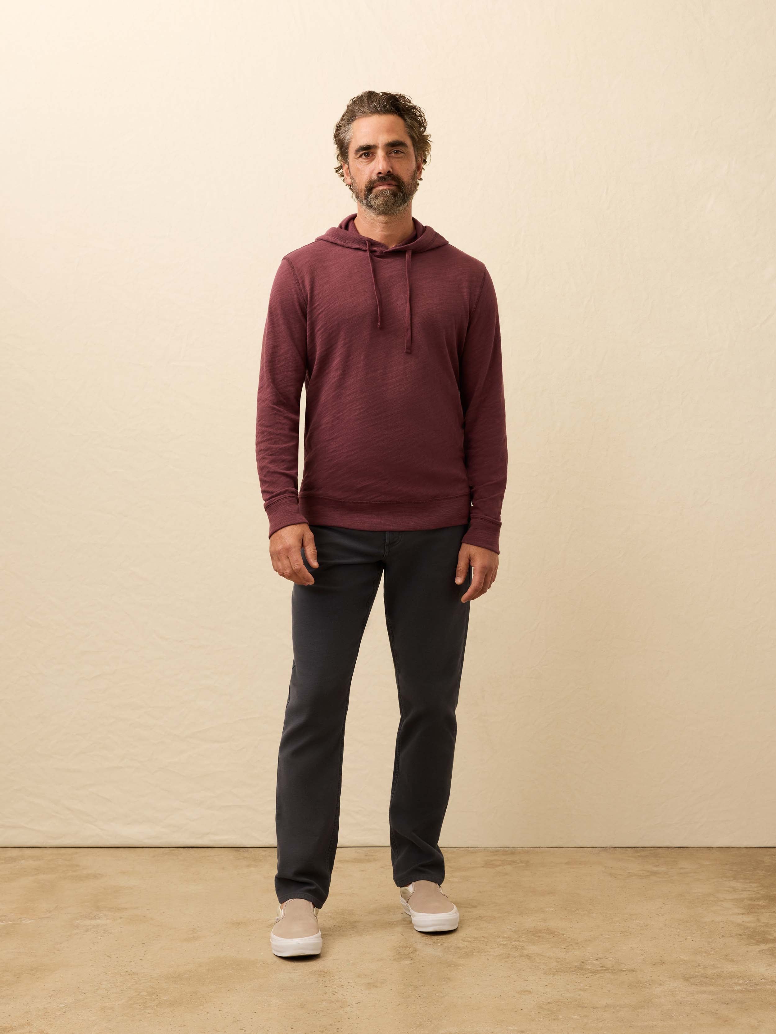 Sunwashed Midweight Organic Hoodie - Mahogany