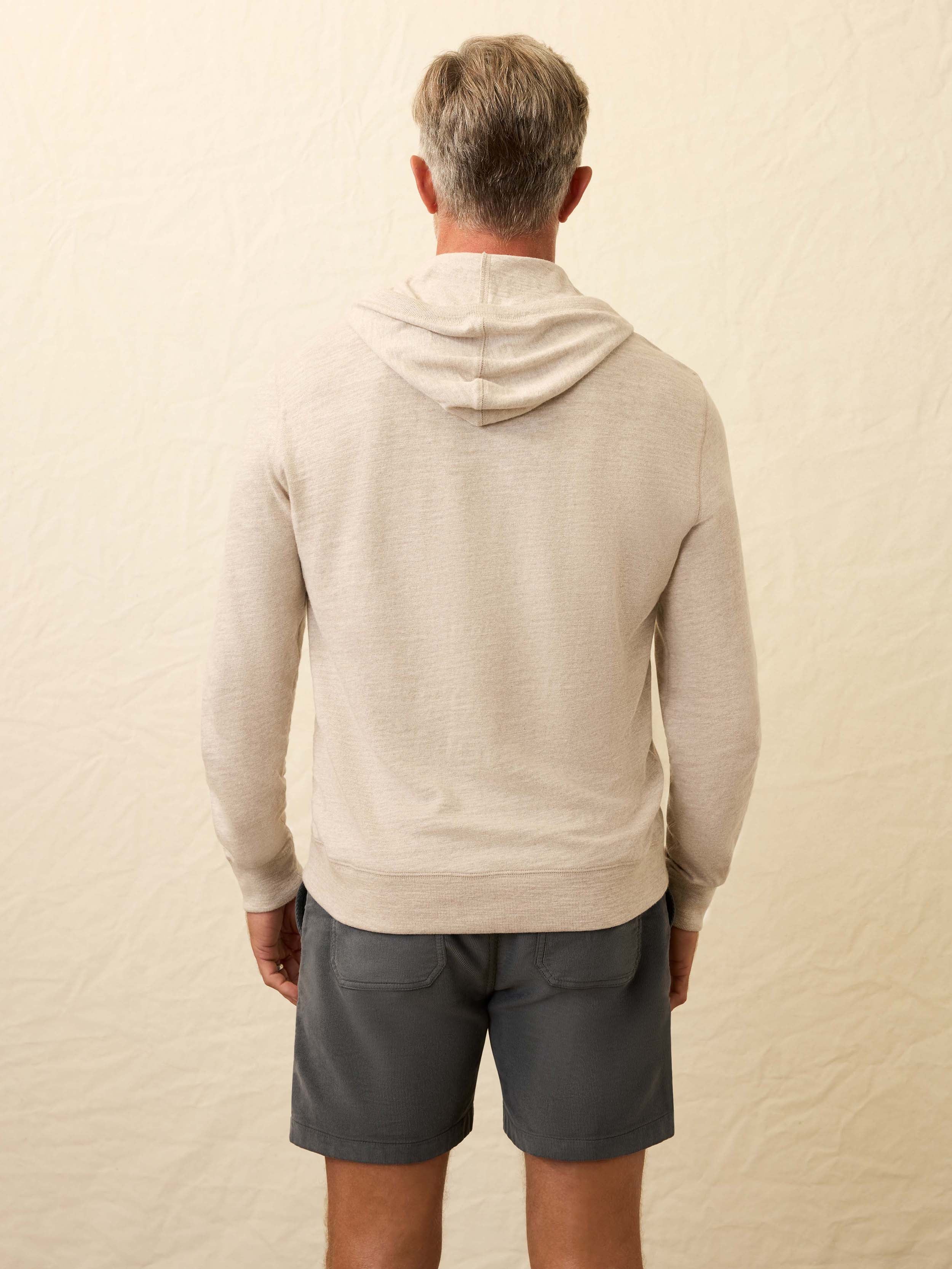 Sunwashed Midweight Organic Hoodie - Oat Plains Heather