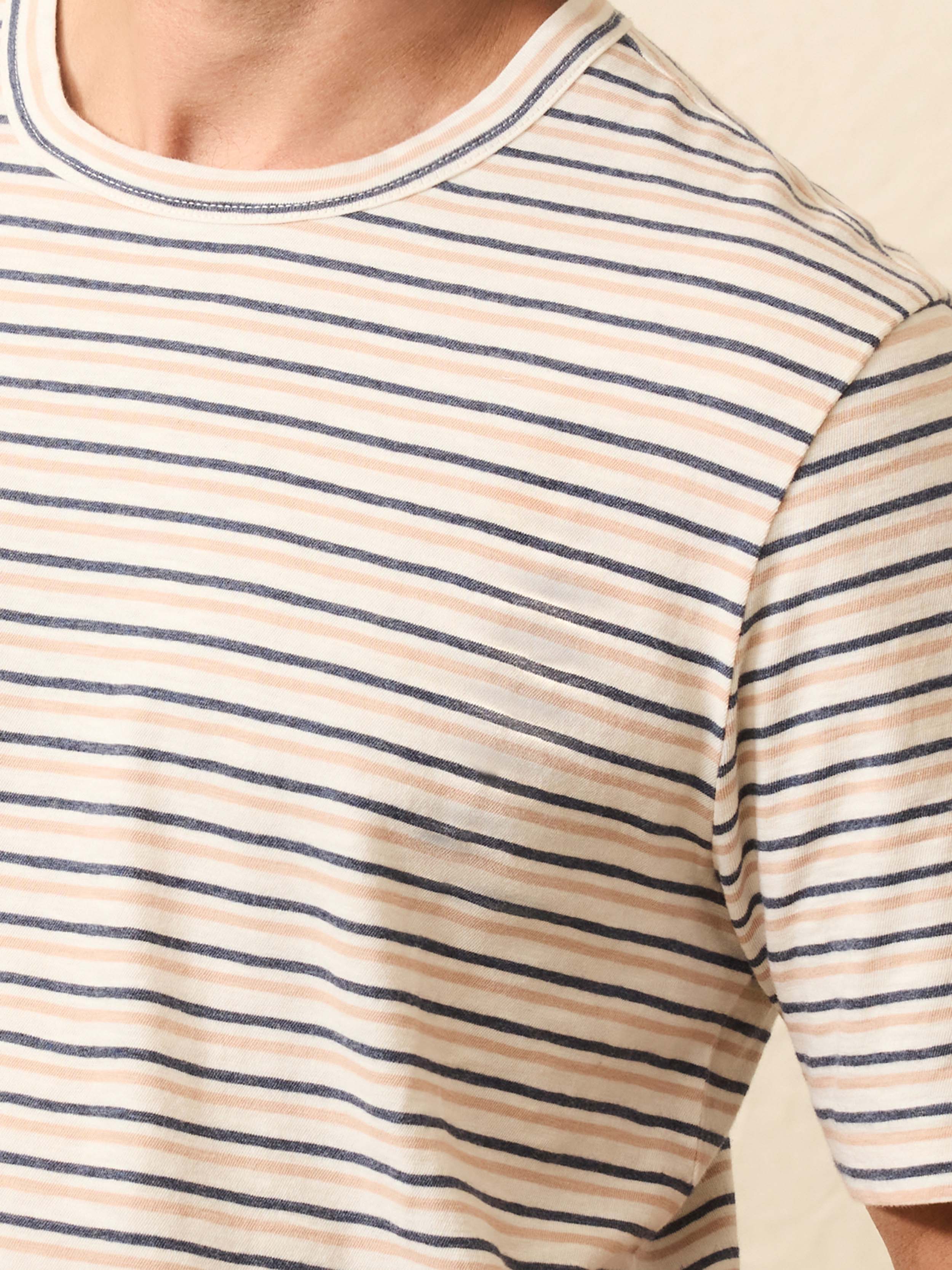Sunwashed Regenerative Tee - Canyon Creek Stripe