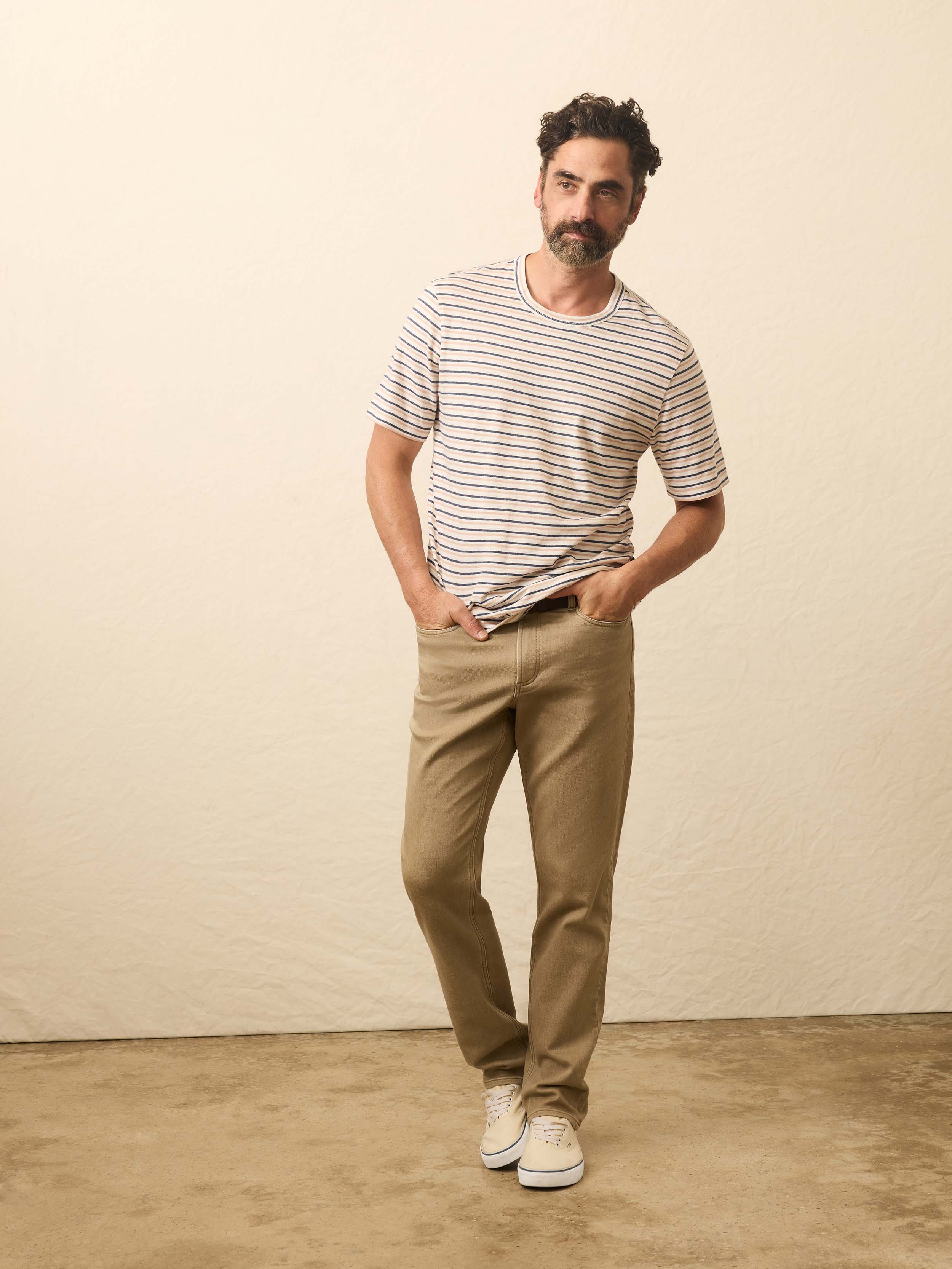 Sunwashed Regenerative Tee - Canyon Creek Stripe