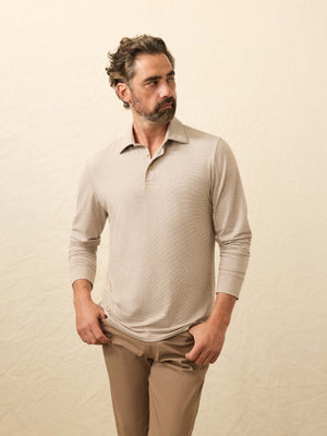 Long-SLeeve Movement™ Polo - Mountain Bark Feeder