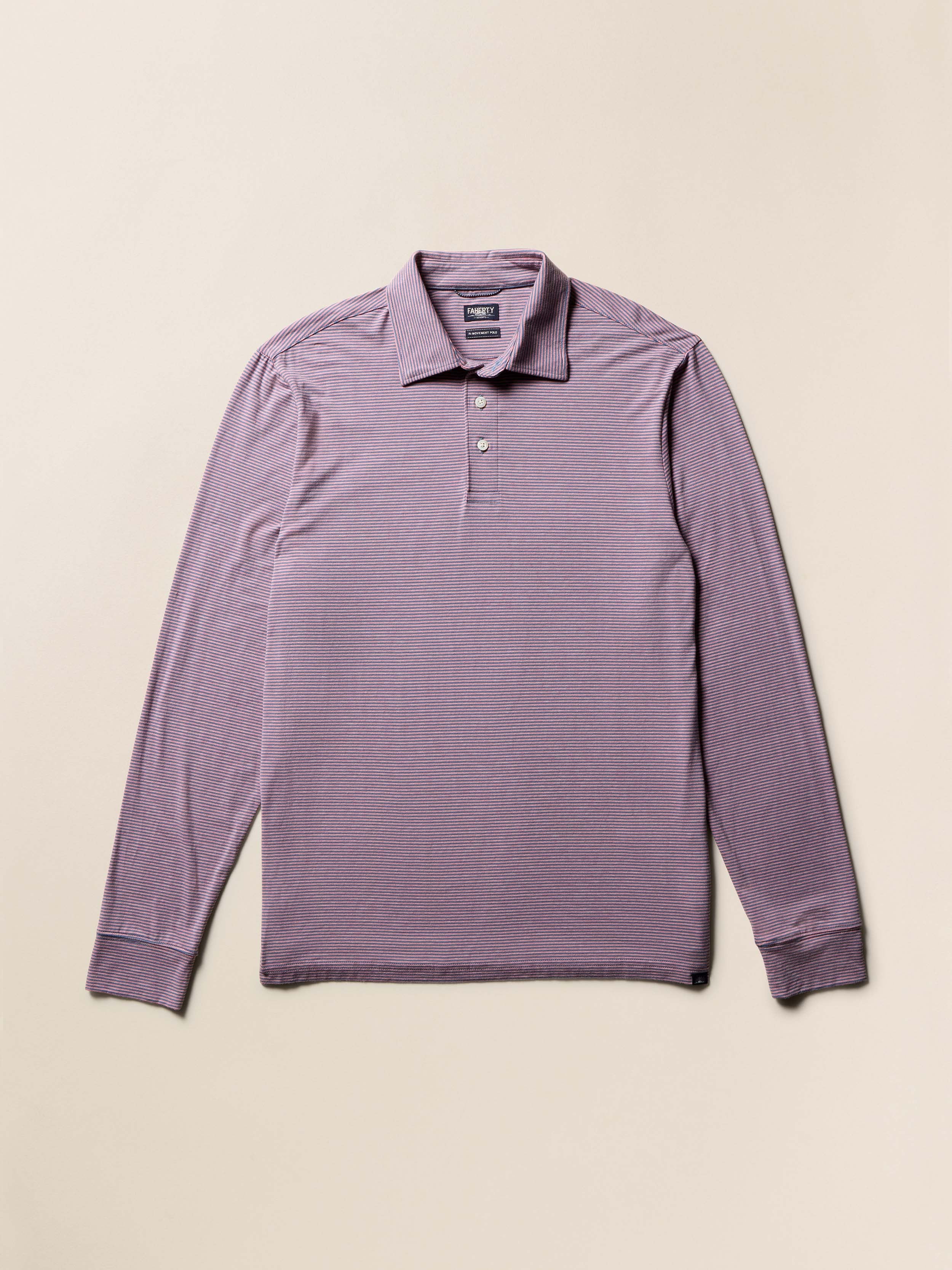 Long-Sleeve Movement™ Polo - Three Springs Stripe