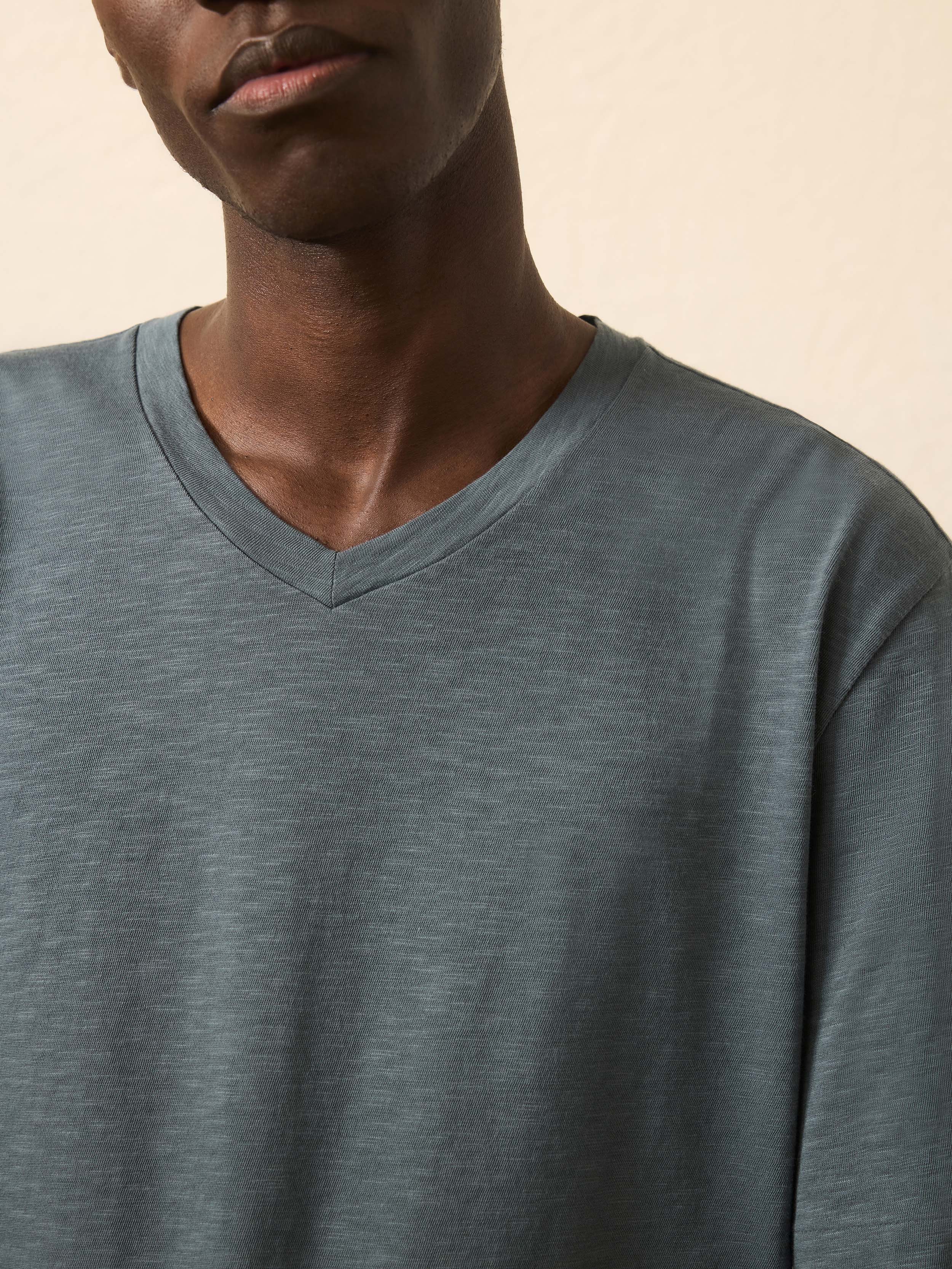 Sunwashed V-Neck Tee - Rough Waters