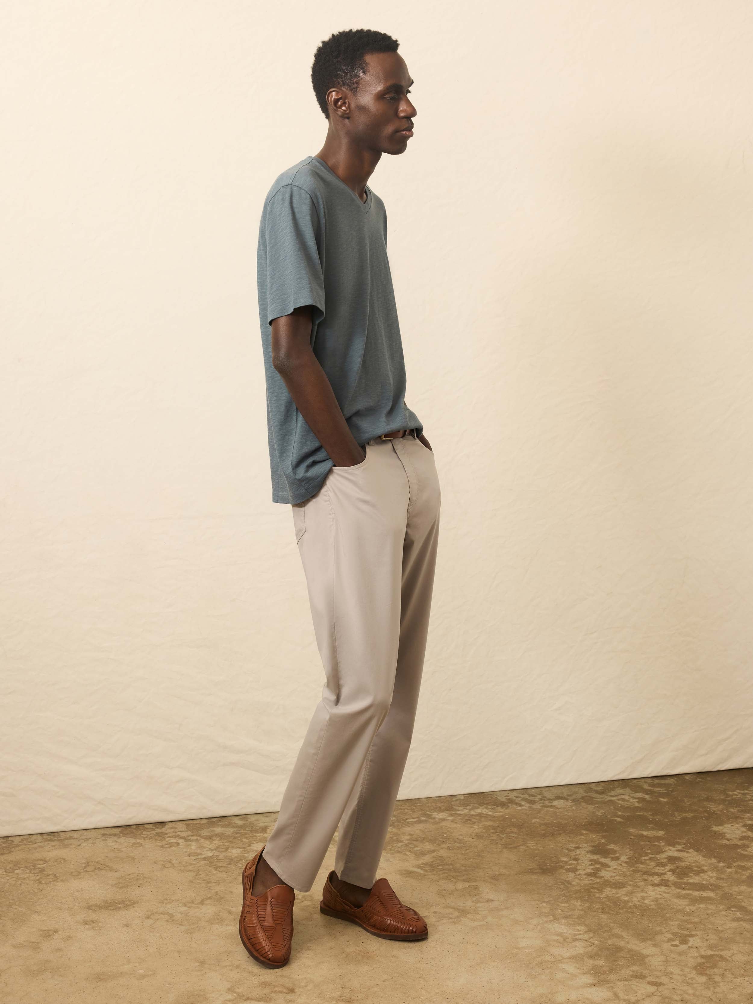 Sunwashed V-Neck Tee - Rough Waters