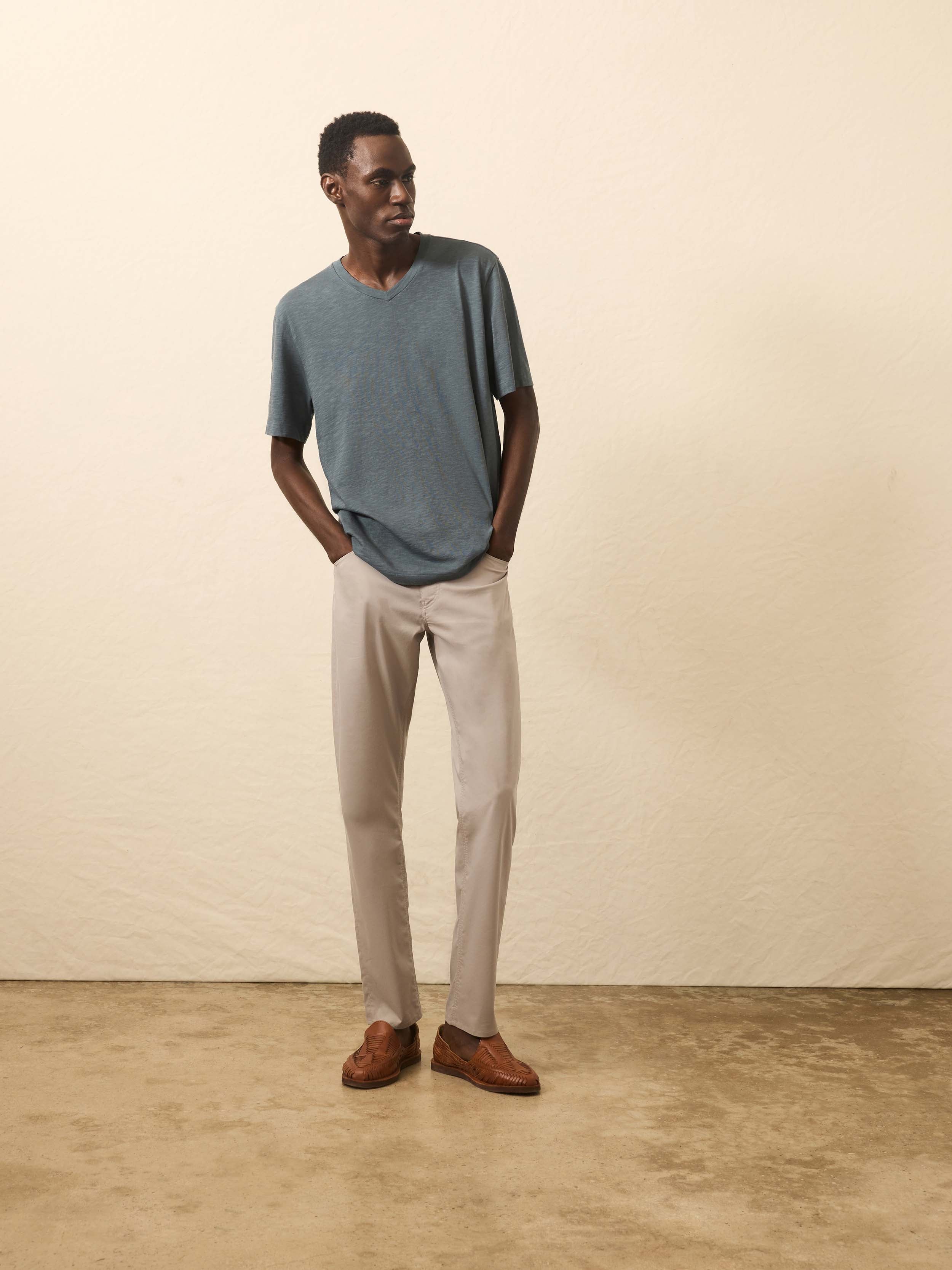 Sunwashed V-Neck Tee - Rough Waters