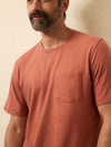 Sunwashed Regenerative Pocket Tee - Dusty Sienna