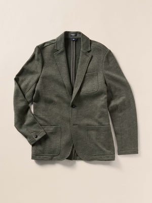 Inlet Knit Blazer - Olive Leaf Melange