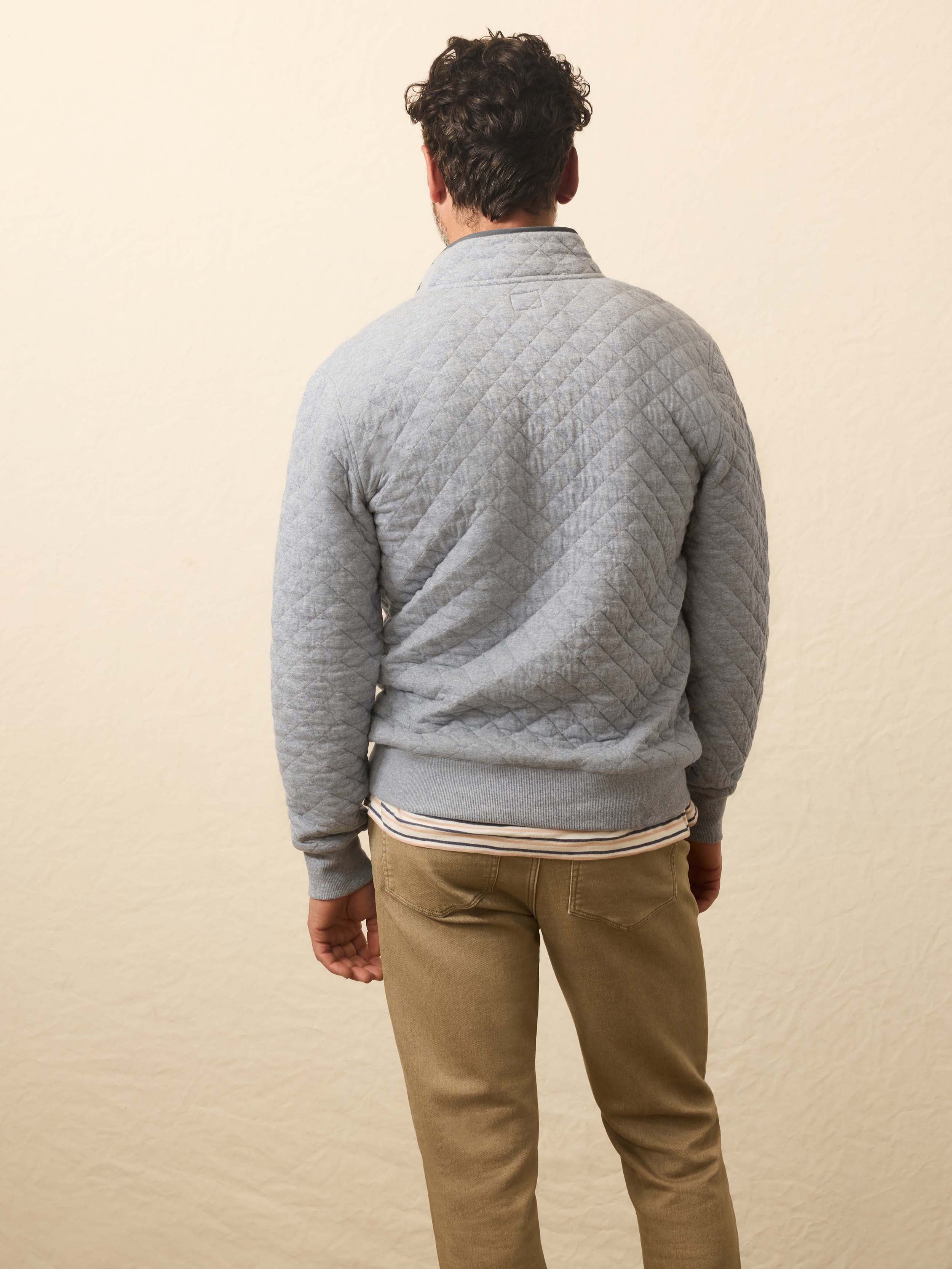 Epic Quilted Fleece Pullover - Ocean Wind Heather