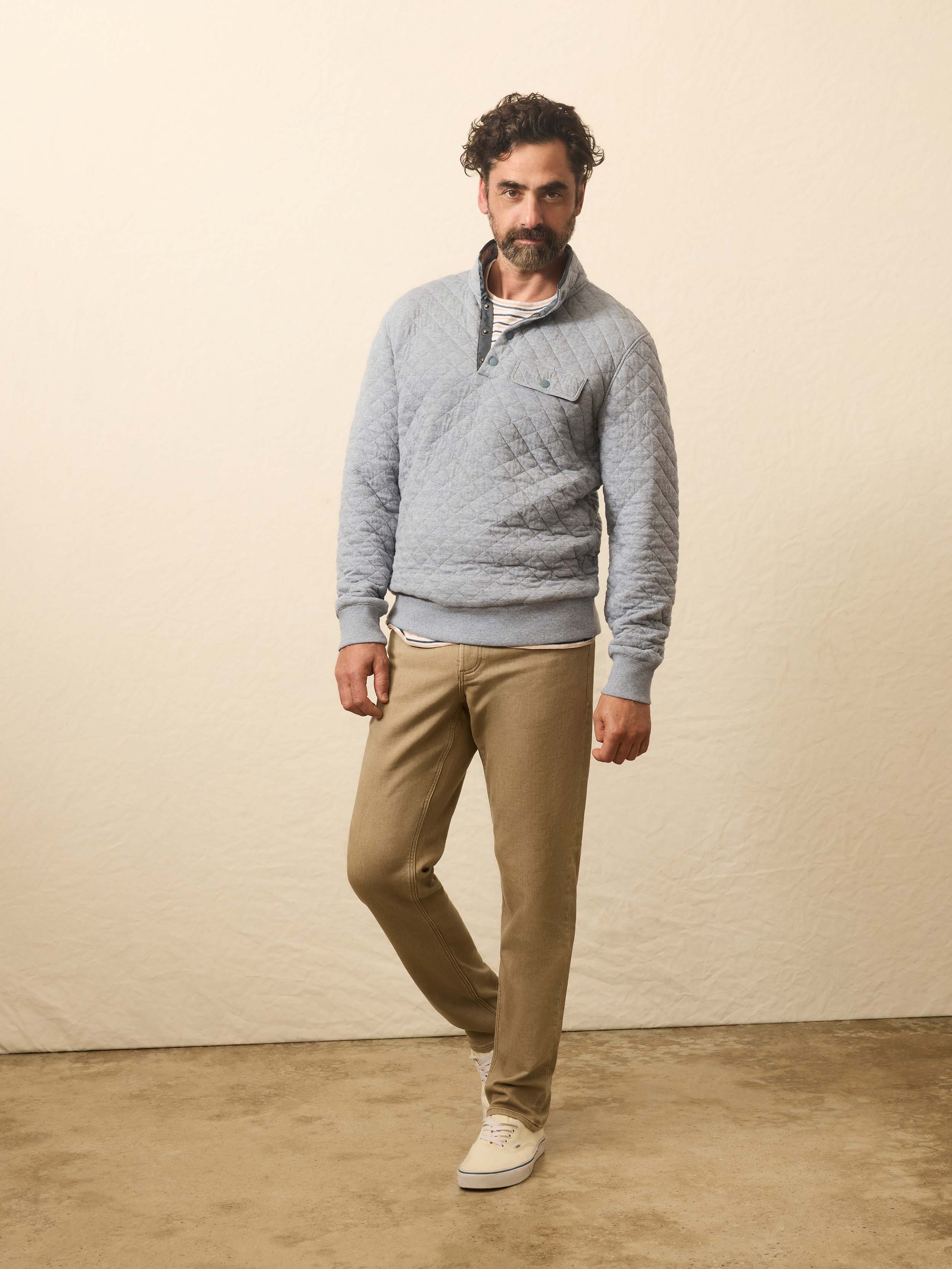 Epic Quilted Fleece Pullover - Ocean Wind Heather