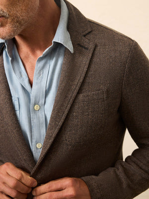 Inlet Knit Tweed Blazer - Woodland Herringbone