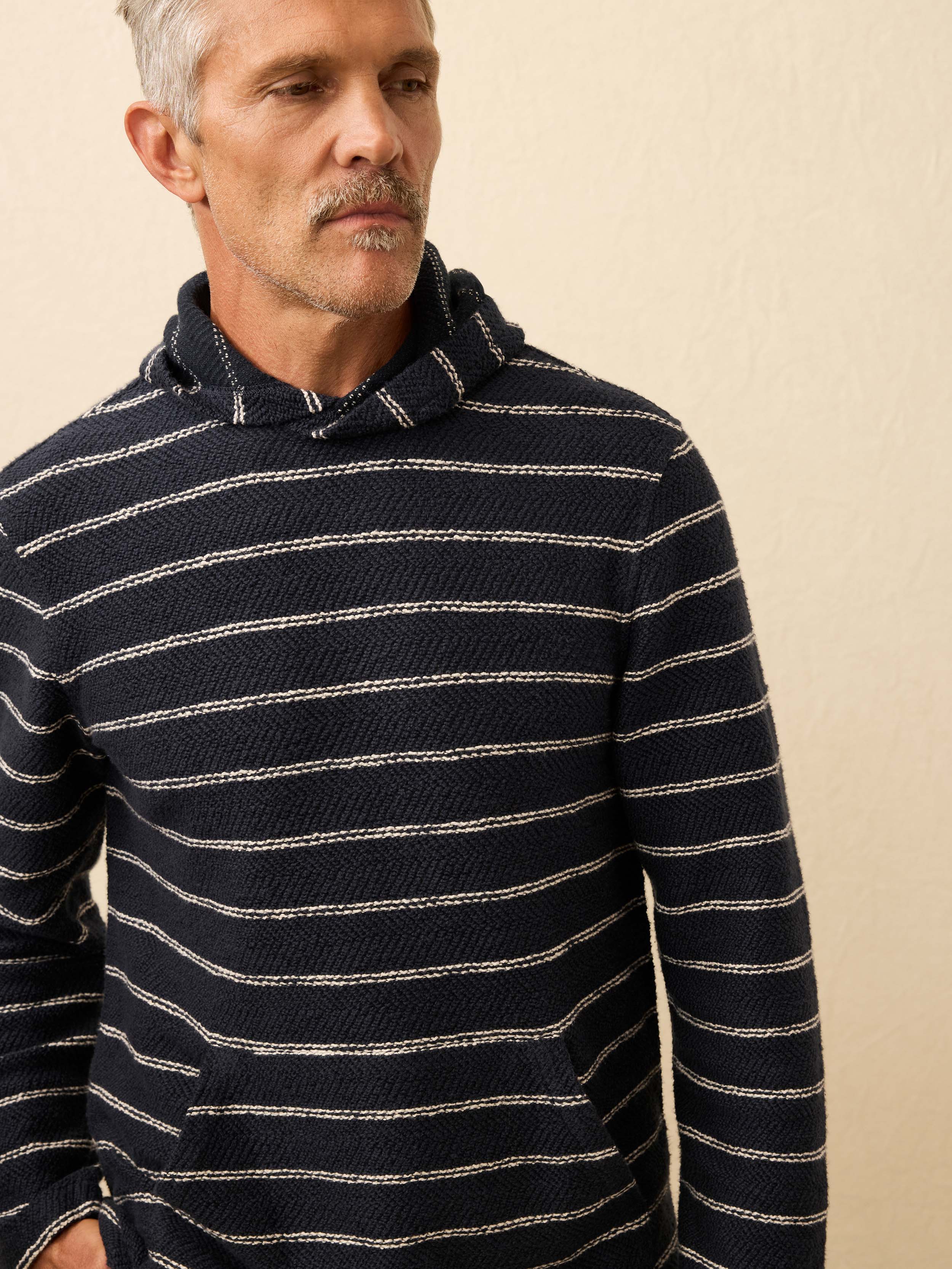 Whitewater Hoodie - Navy Point Stripe