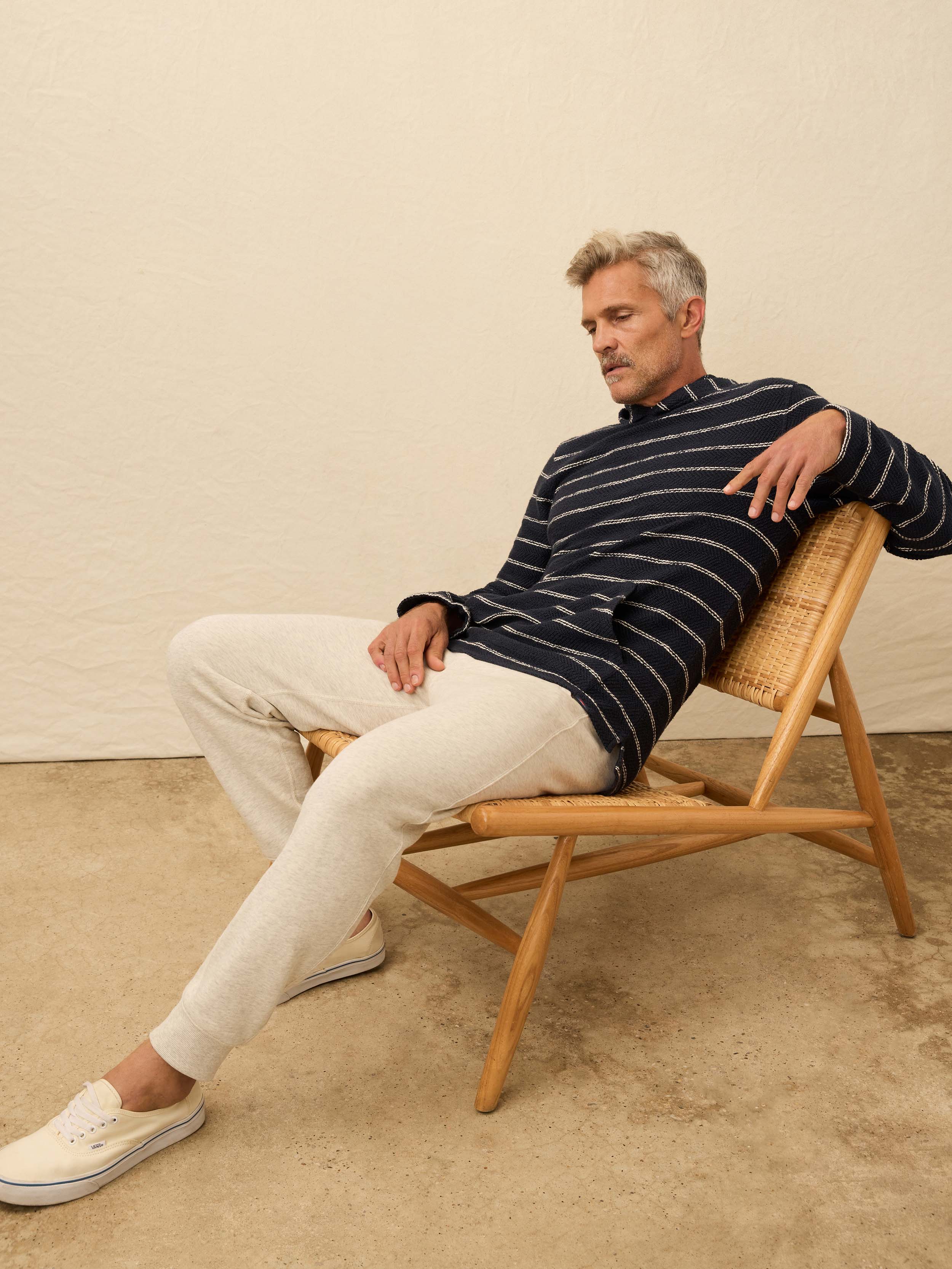 Whitewater Hoodie - Navy Point Stripe