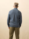 Textured Knit Quarter Zip - Breaker Blue