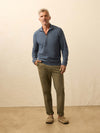 Textured Knit Quarter Zip - Breaker Blue