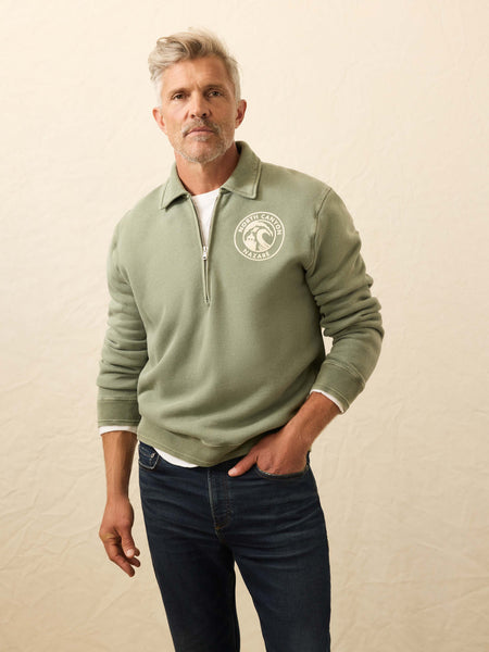 Winter Swell Quarter Zip - Mavericks Olive | Faherty Brand