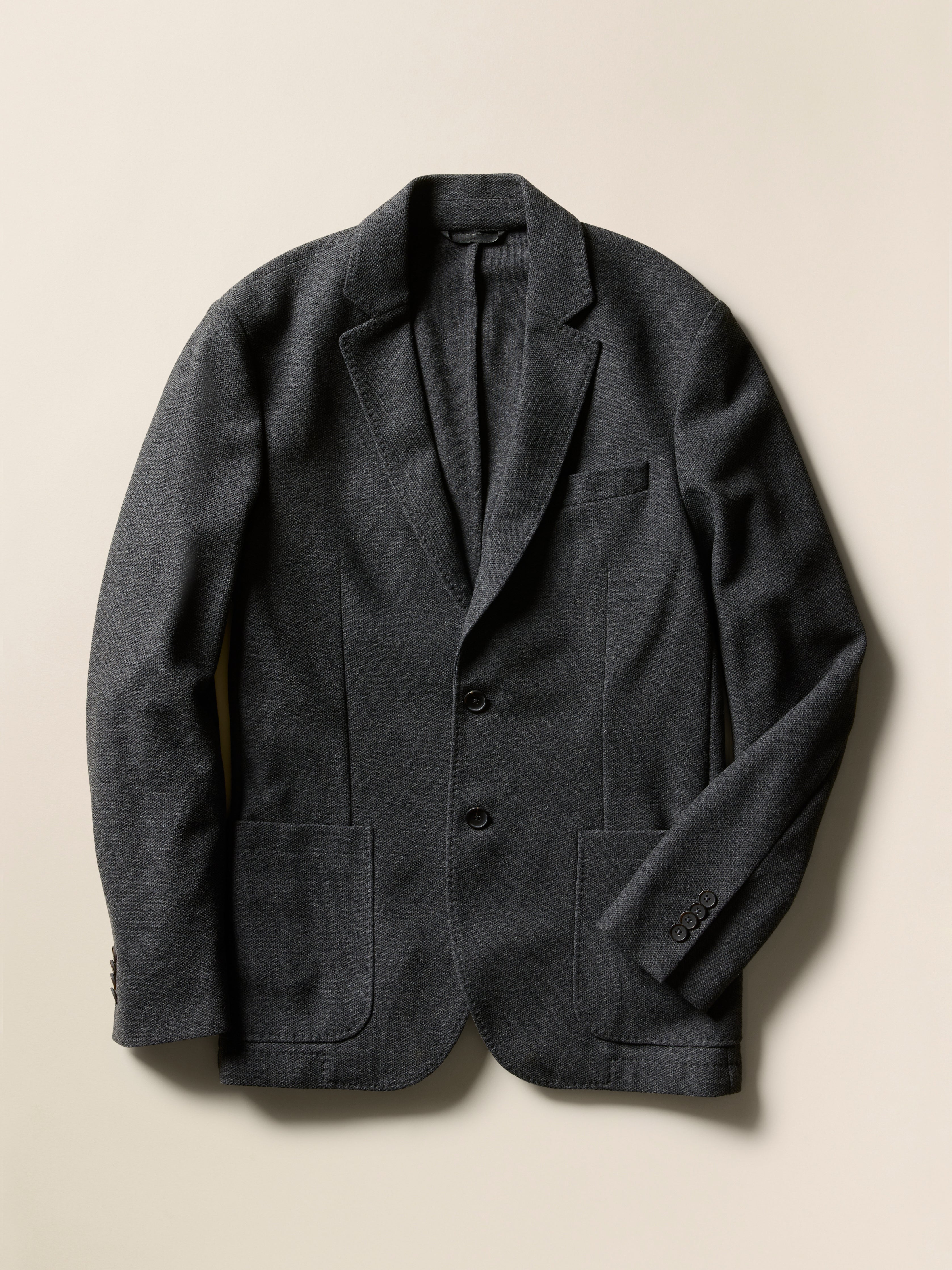 Knit Blazer - Charcoal Cliff