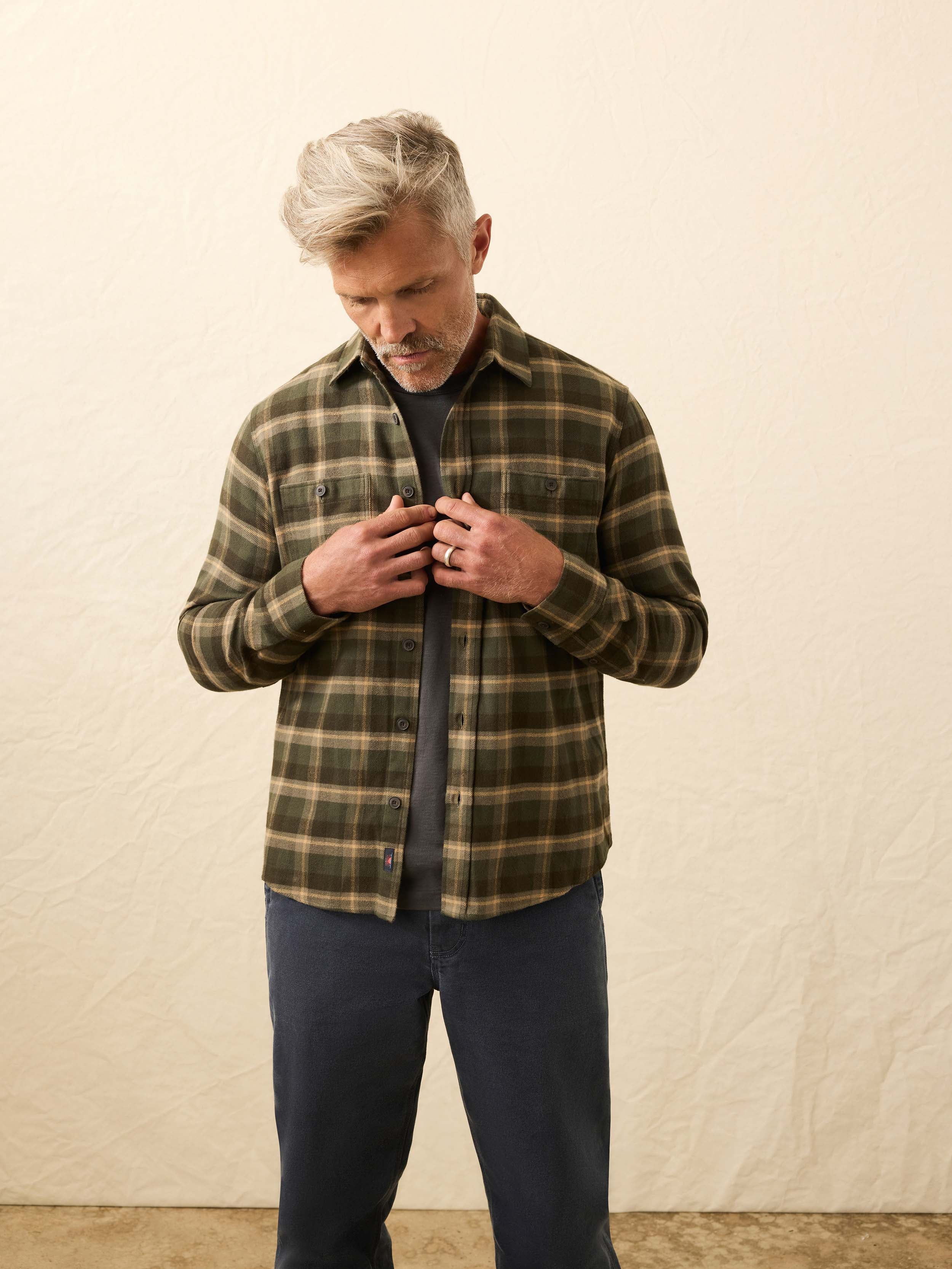 Heirloom Portuguese Flannel Shirt - Garrett Verde Plaid