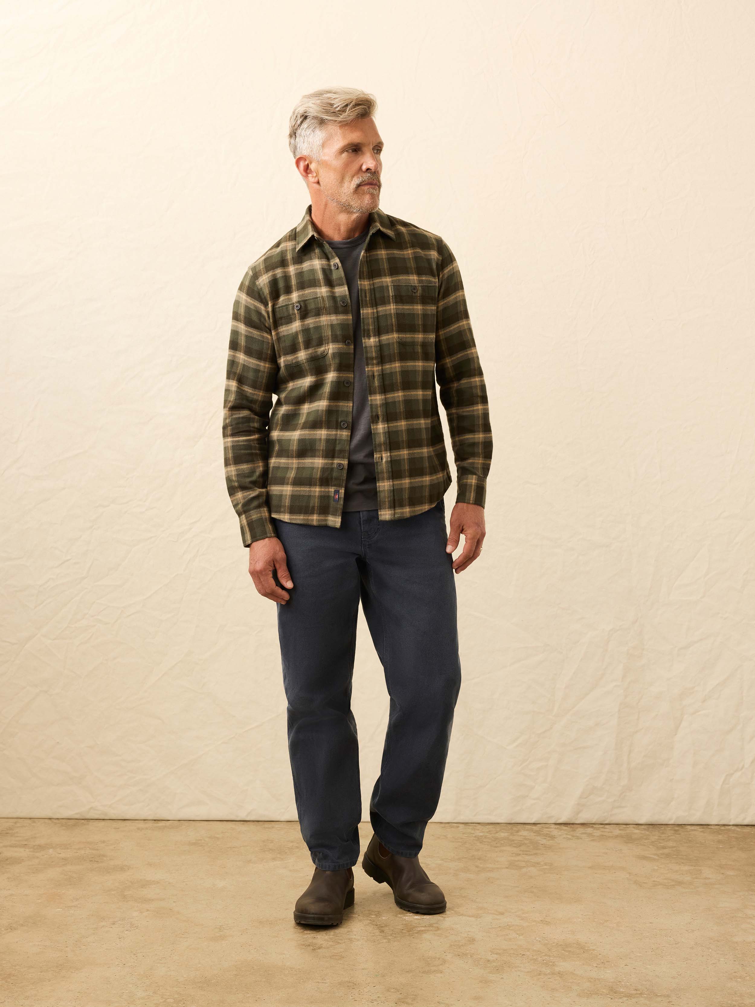 Heirloom Portuguese Flannel Shirt - Garrett Verde Plaid