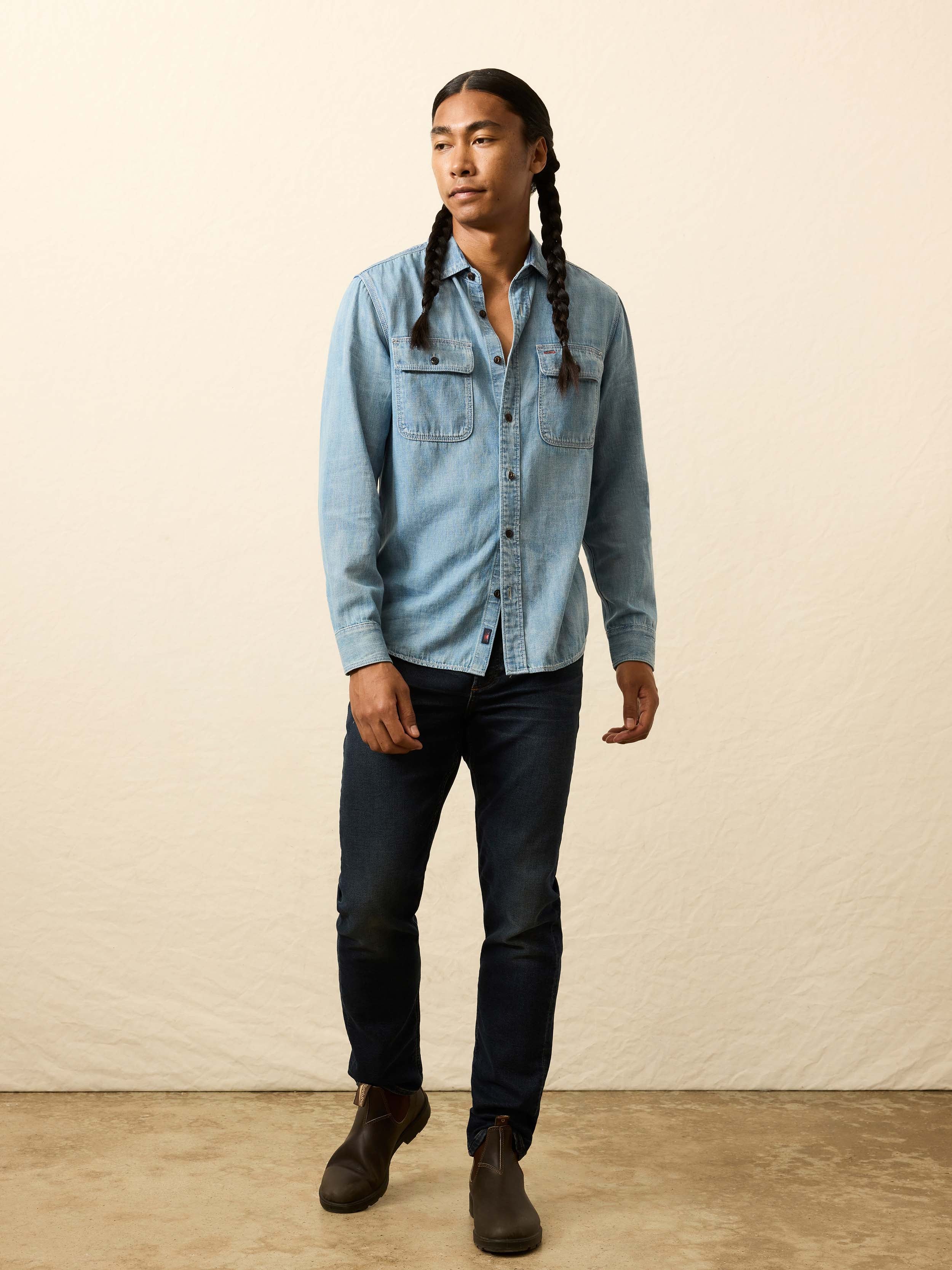 Steven Paul Judd Thunderbird Denim Workshirt - Rainy Mountain Wash