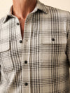 Legend™ Sweater Shirt - Charcoal Cream Plaid