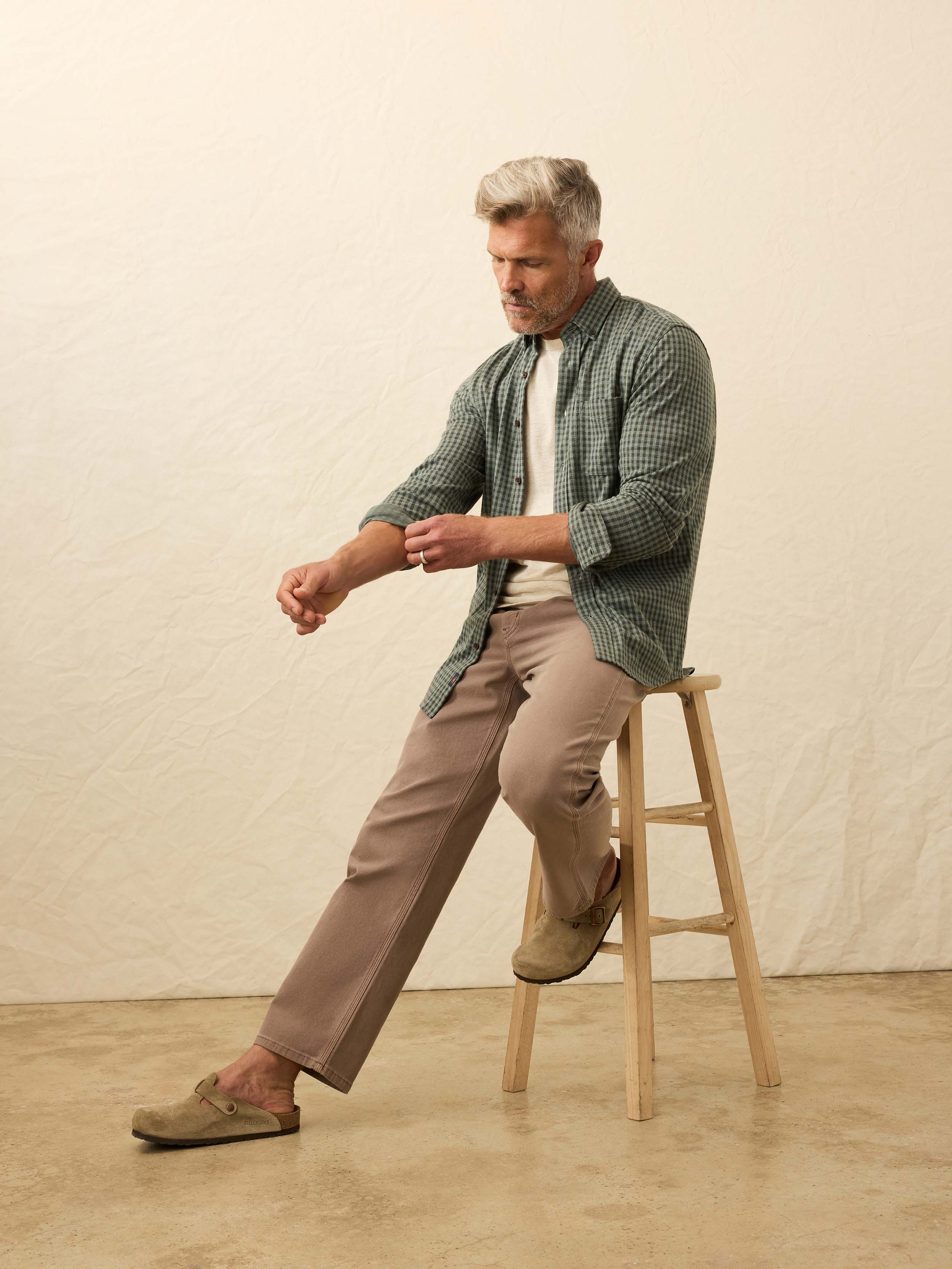 Coastline Knit Shirt - Forest Road Gingham