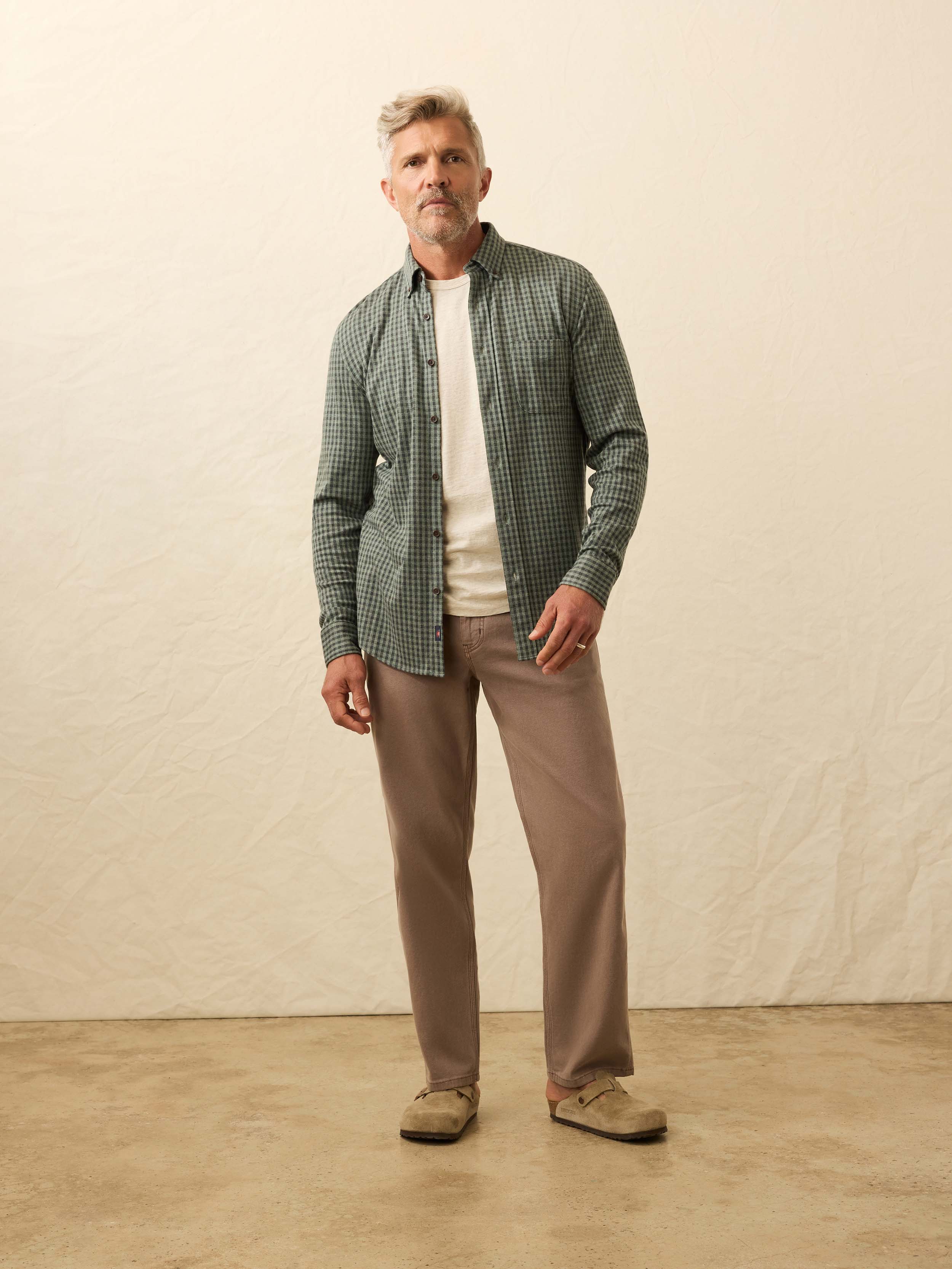 Coastline Knit Shirt - Forest Road Gingham