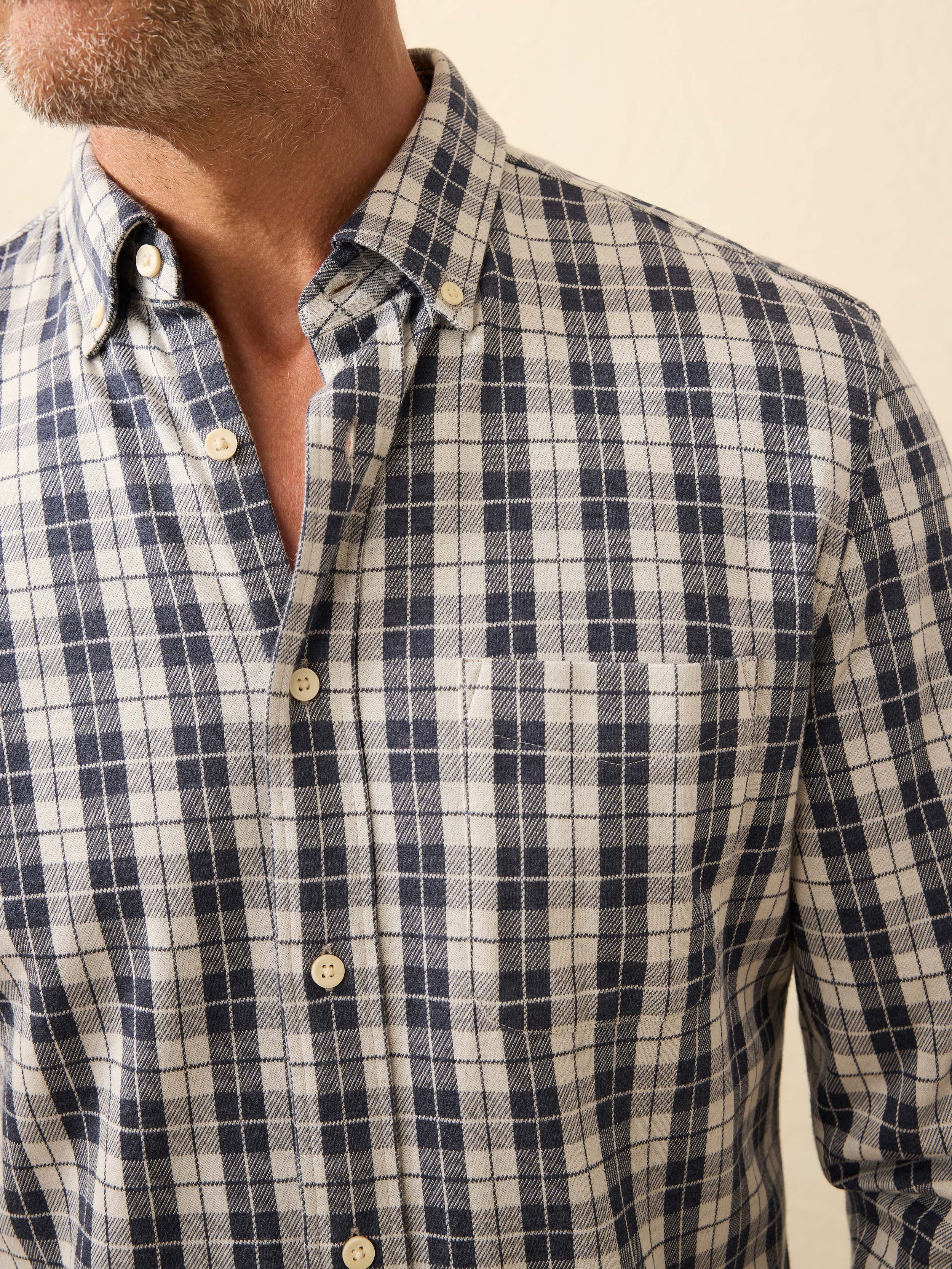 Coastline Knit Shirt - Royal Canyon Plaid