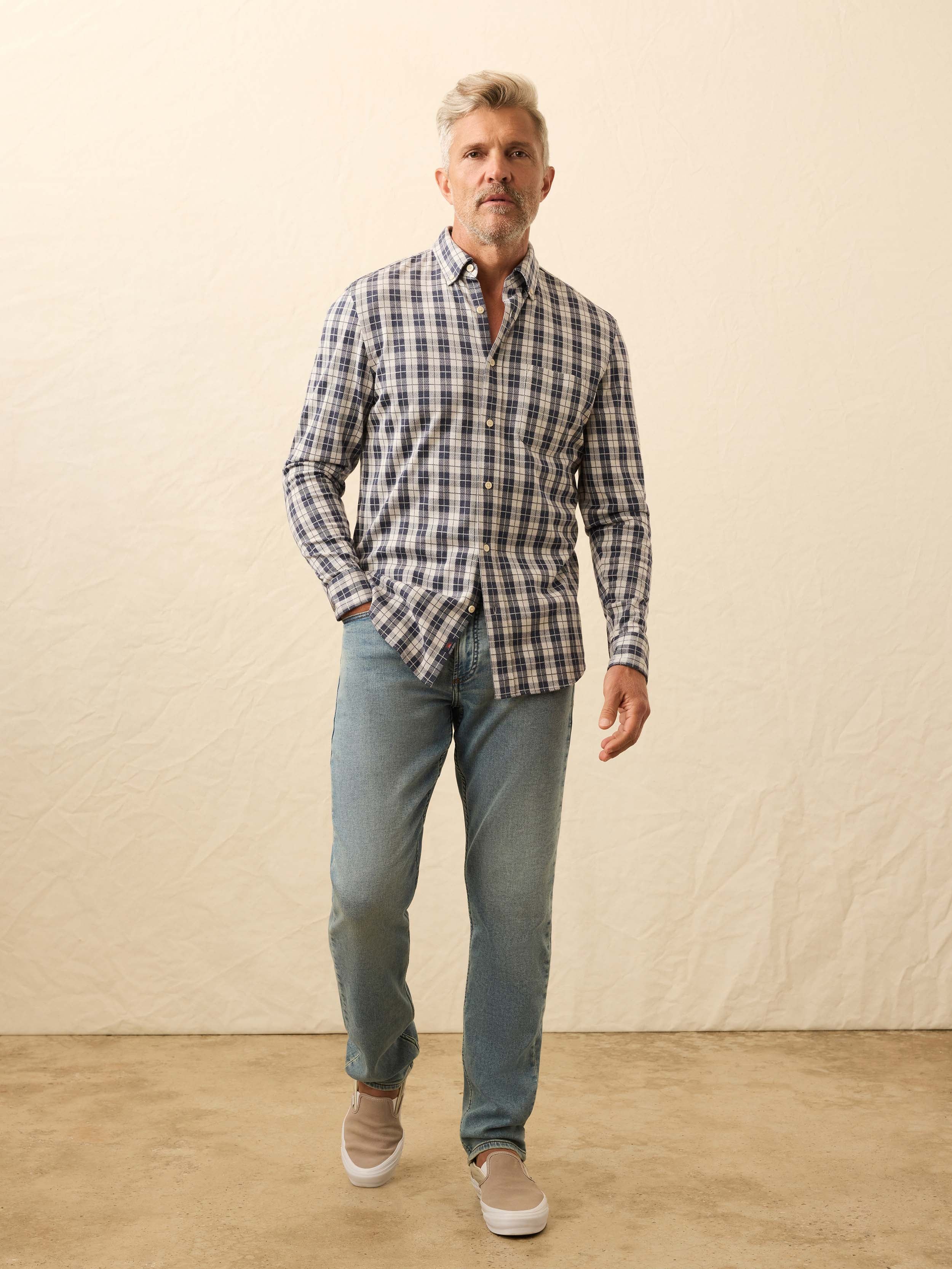 Coastline Knit Shirt - Royal Canyon Plaid