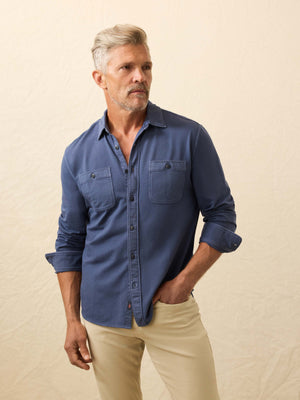 Field Knit Shirt - Blue Nights