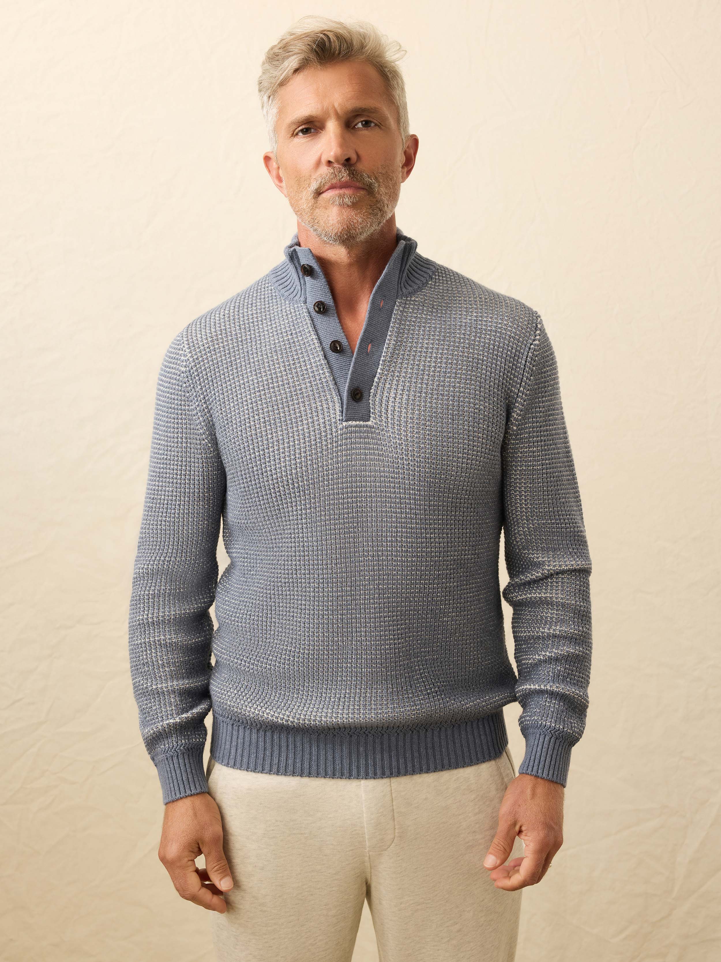 Quarter Button Sweater - Port Huron | Faherty Brand