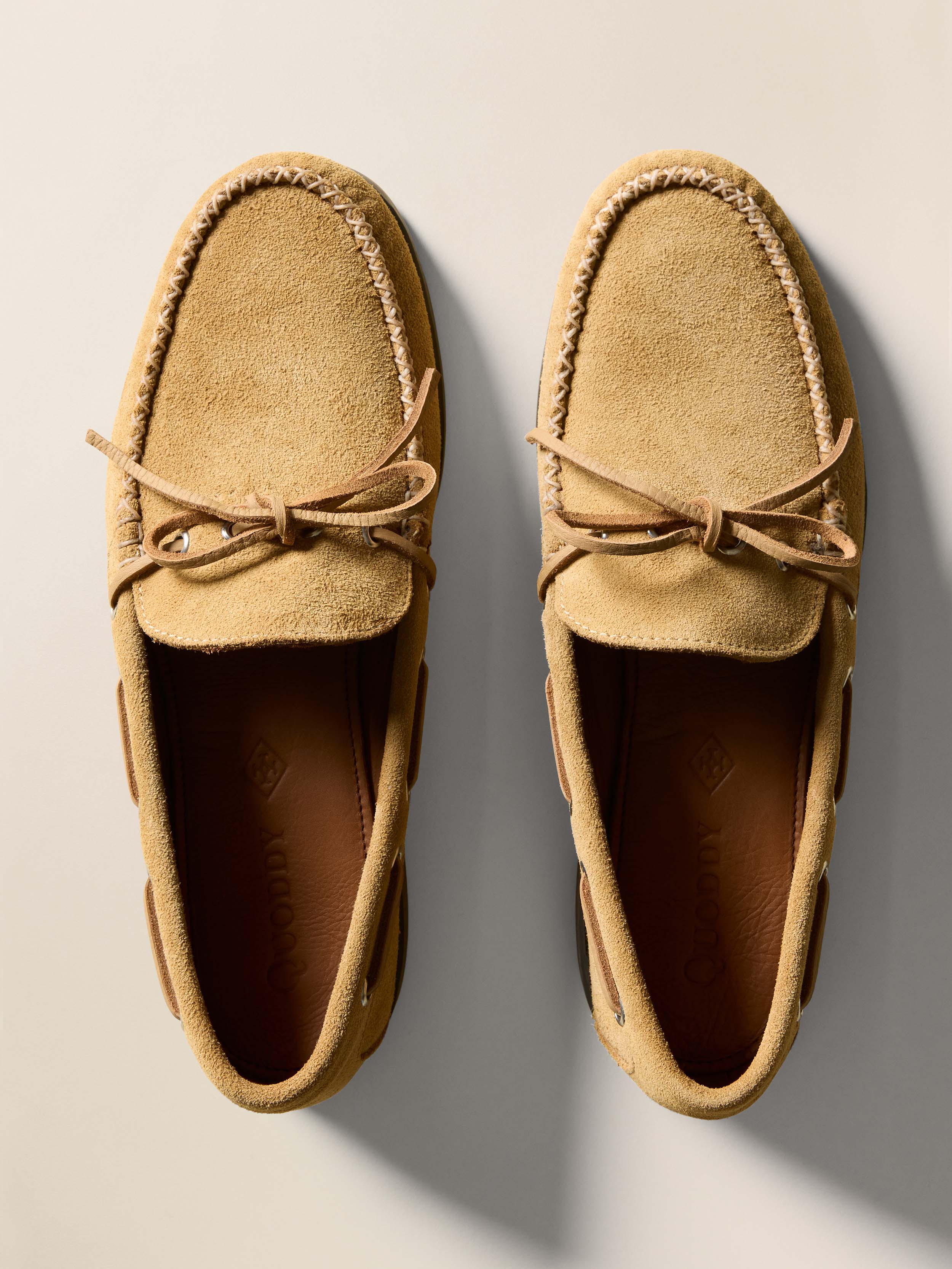 Quoddy X Faherty Canoe Shoe - Khaki Suede