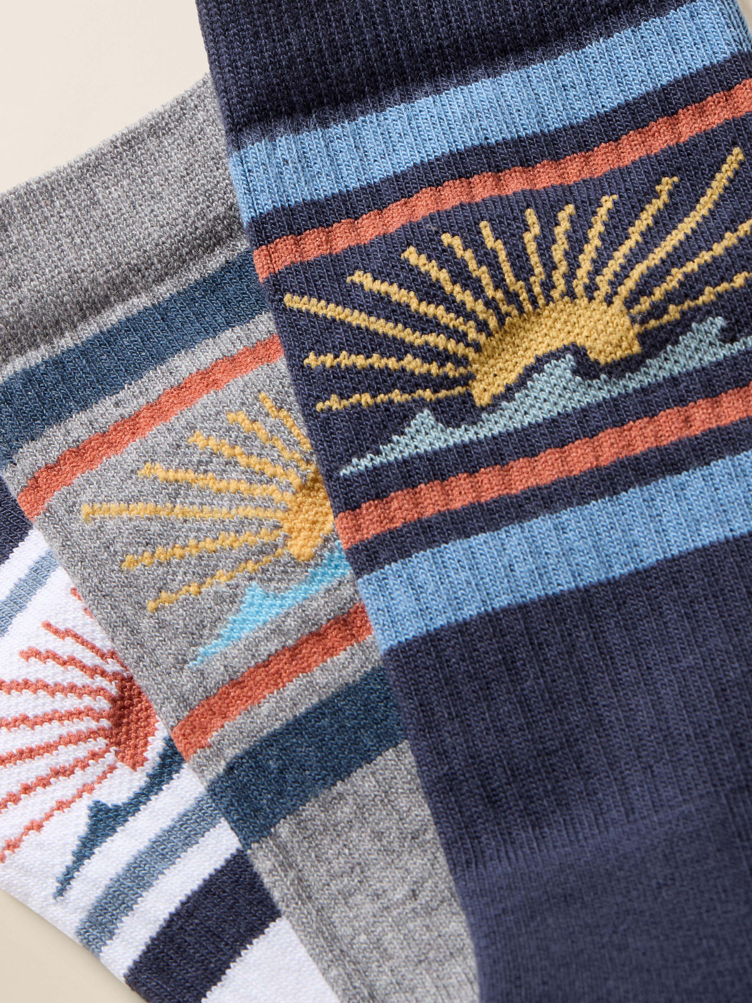Sun & Waves™ 3 Pack Sock - Sun And Wave