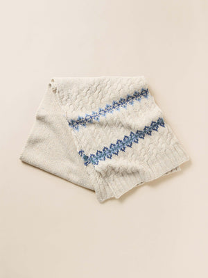 Highland Fairisle Scarf - Snow