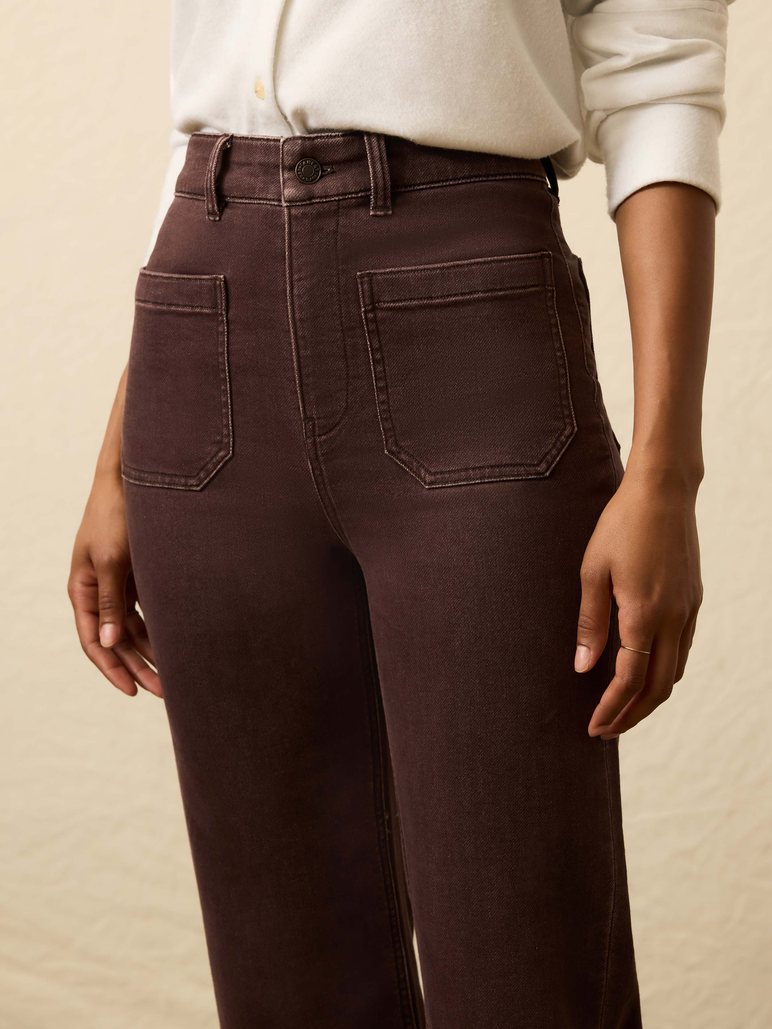 Stretch Terry Patch Pocket Pant - Northern Brown