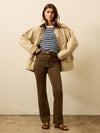 Stretch Terry Patch Pocket Pant - Walnut